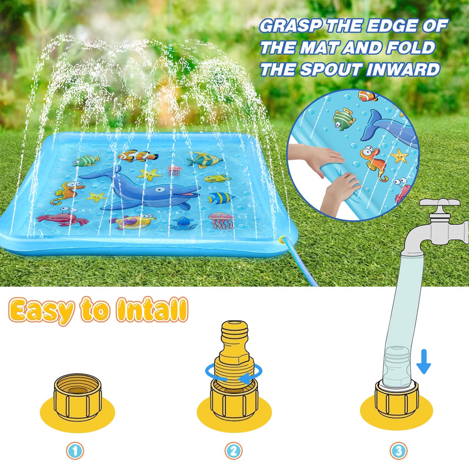 Foto 5 pulgar | Splash Pad Growsland con 67 Juguetes Acuáticos de Verano para Niños