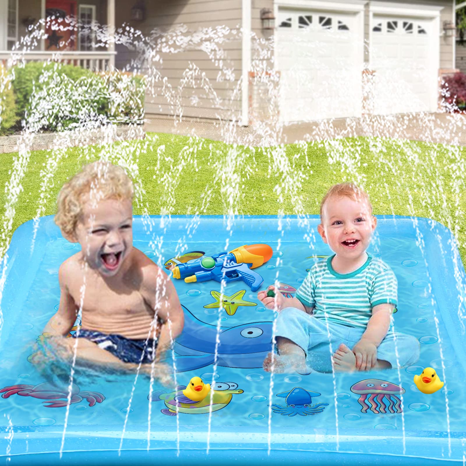 Foto 8 pulgar | Splash Pad Growsland con 67 Juguetes Acuáticos de Verano para Niños