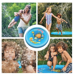 Foto 4 | Splash Pad De Acuáticos Tortuga Marina Para Piscina 170 Cm Azul
