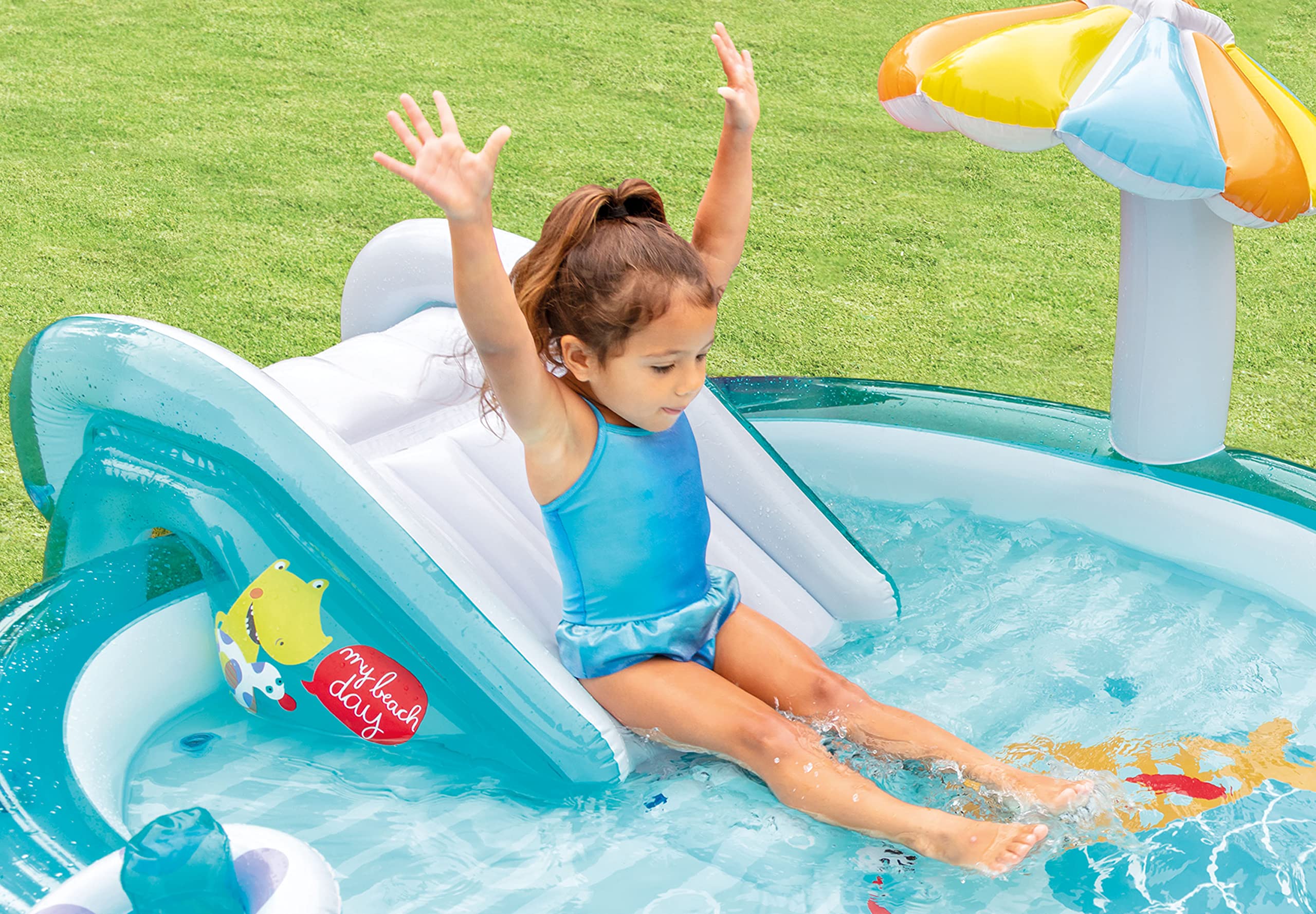 Foto 5 pulgar | Piscina Inflable para Niños Intex Gator con Tobogán Y Rociadores - Venta Internacional