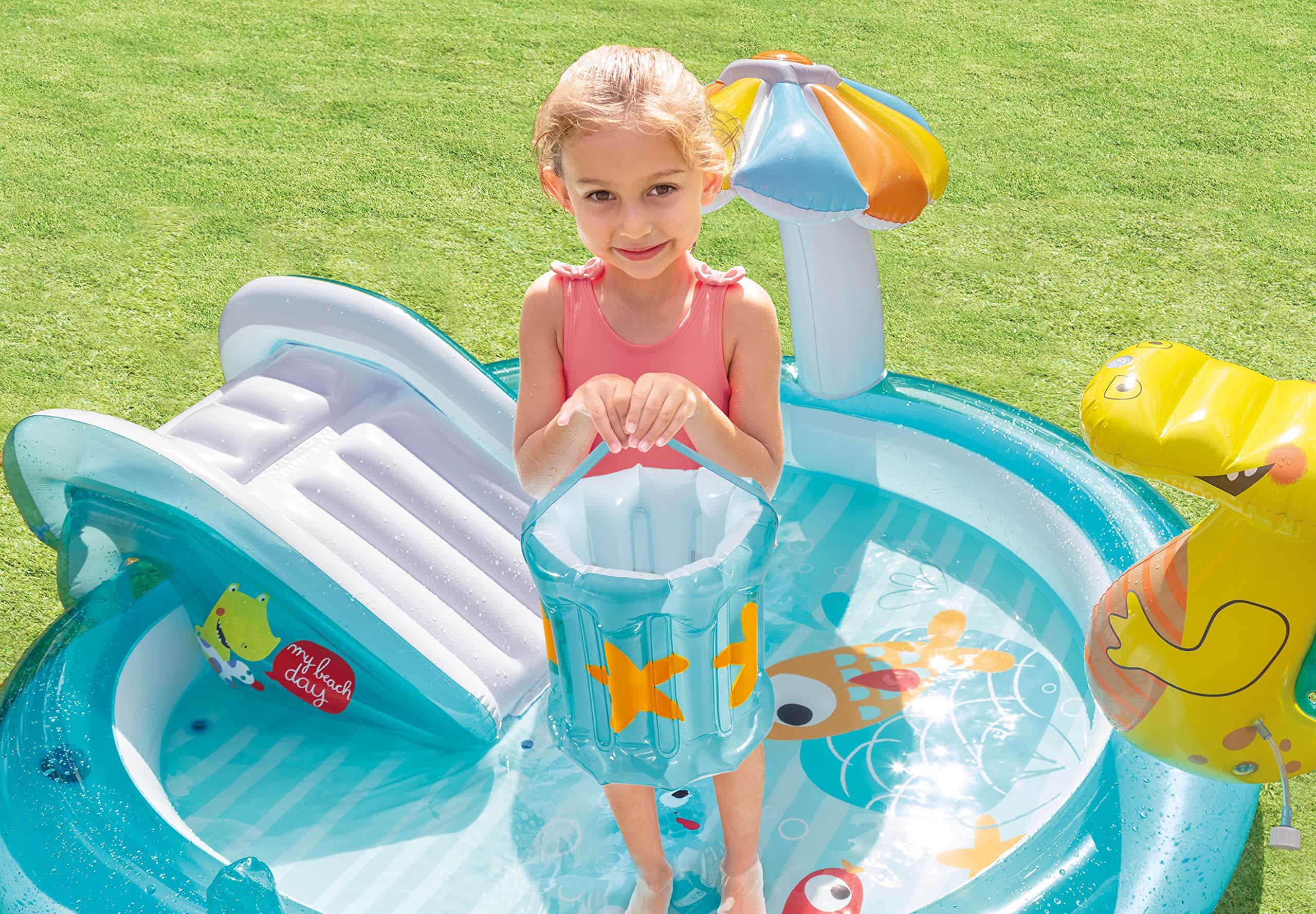 Foto 7 pulgar | Piscina Inflable para Niños Intex Gator con Tobogán Y Rociadores - Venta Internacional