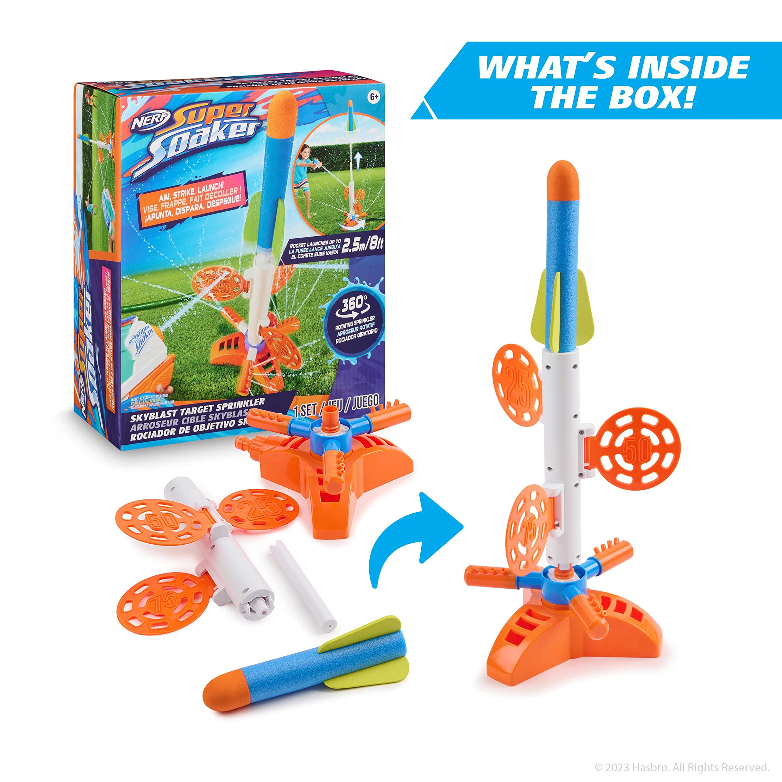 Foto 6 | Aspersor Nerf Super Soaker Skyblast Target Para Niños - Venta Internacional.