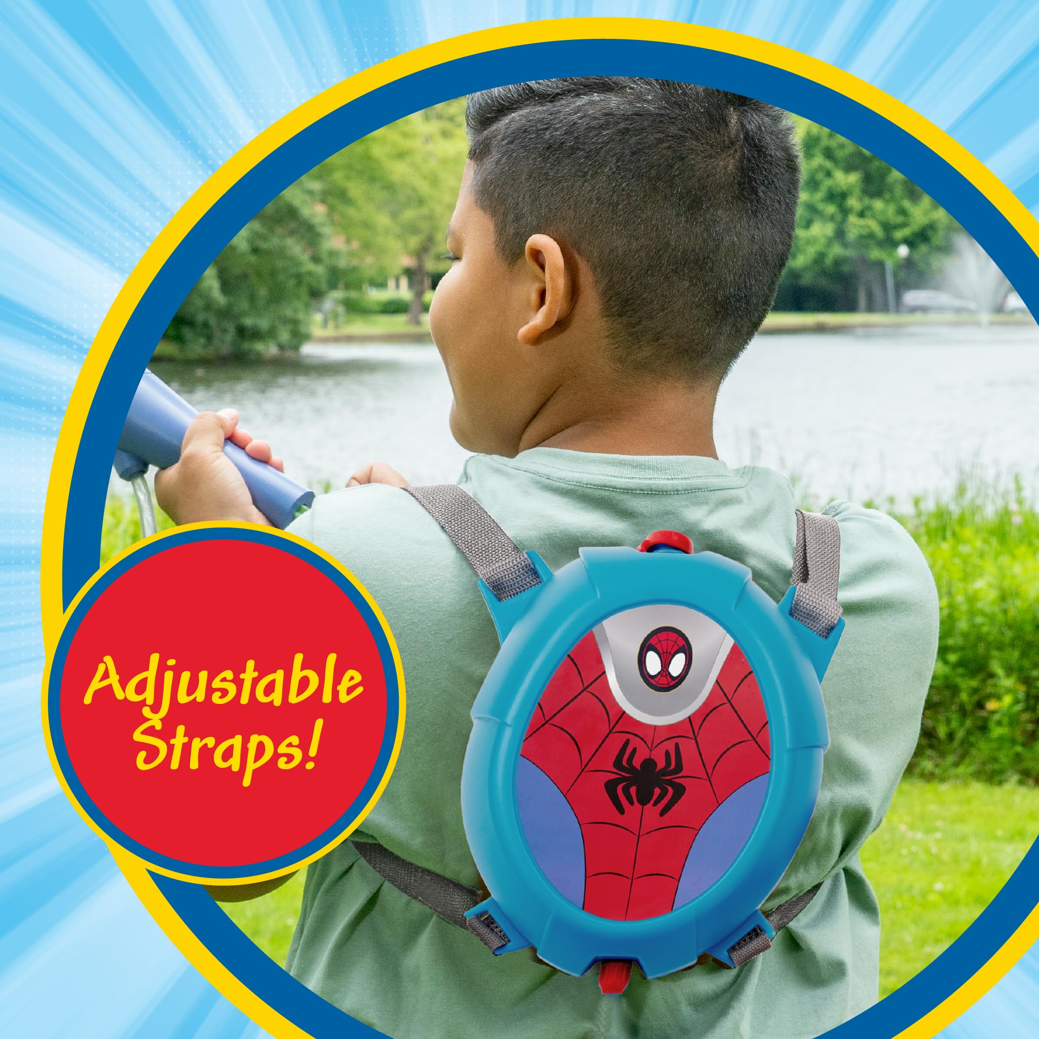 Foto 6 pulgar | Mochila De Agua Water Blaster Spiderman Para Niños - Venta Internacional.