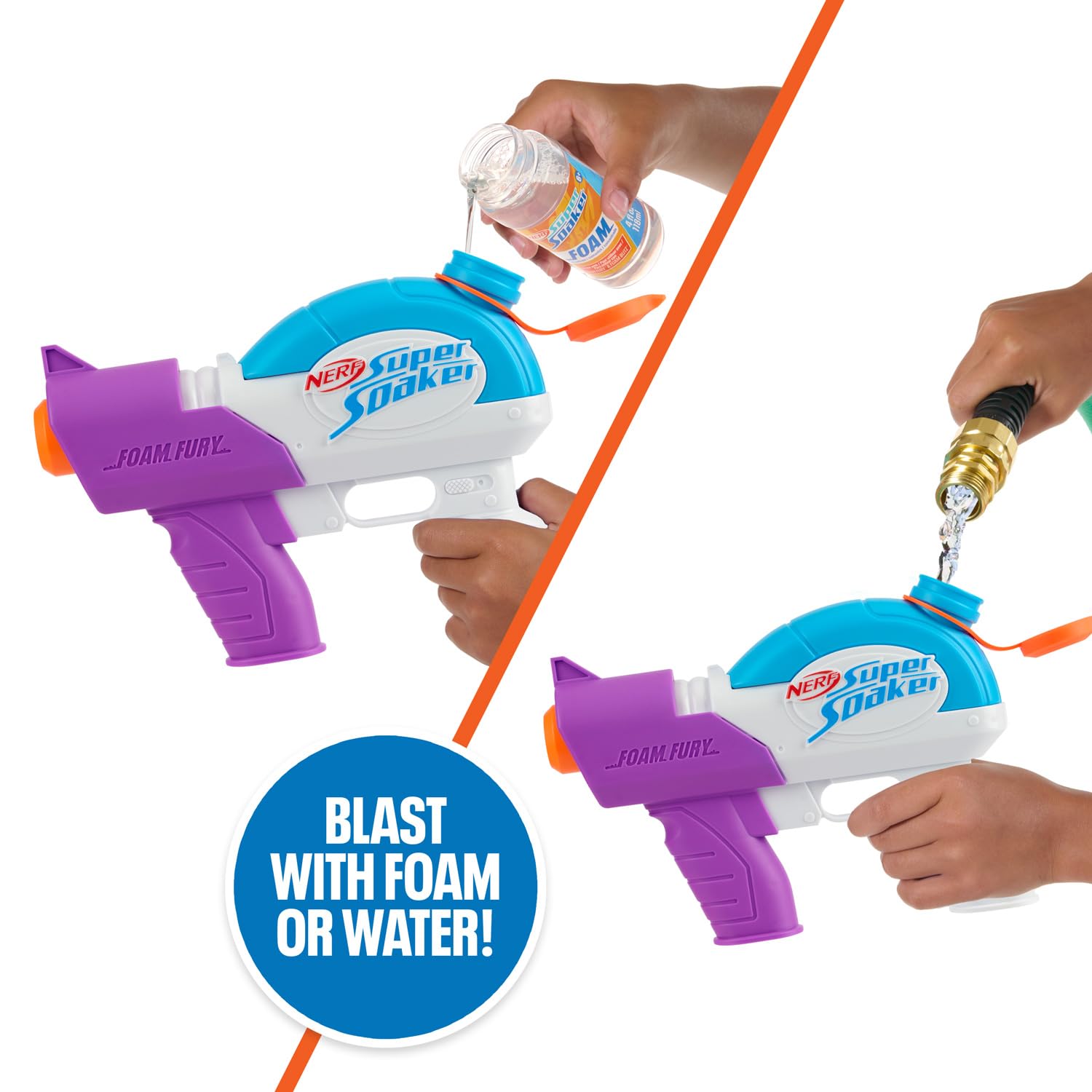 Foto 5 pulgar | Pistola De Agua Nerf Super Soaker Foam Fury Blaster - Venta Internacional.