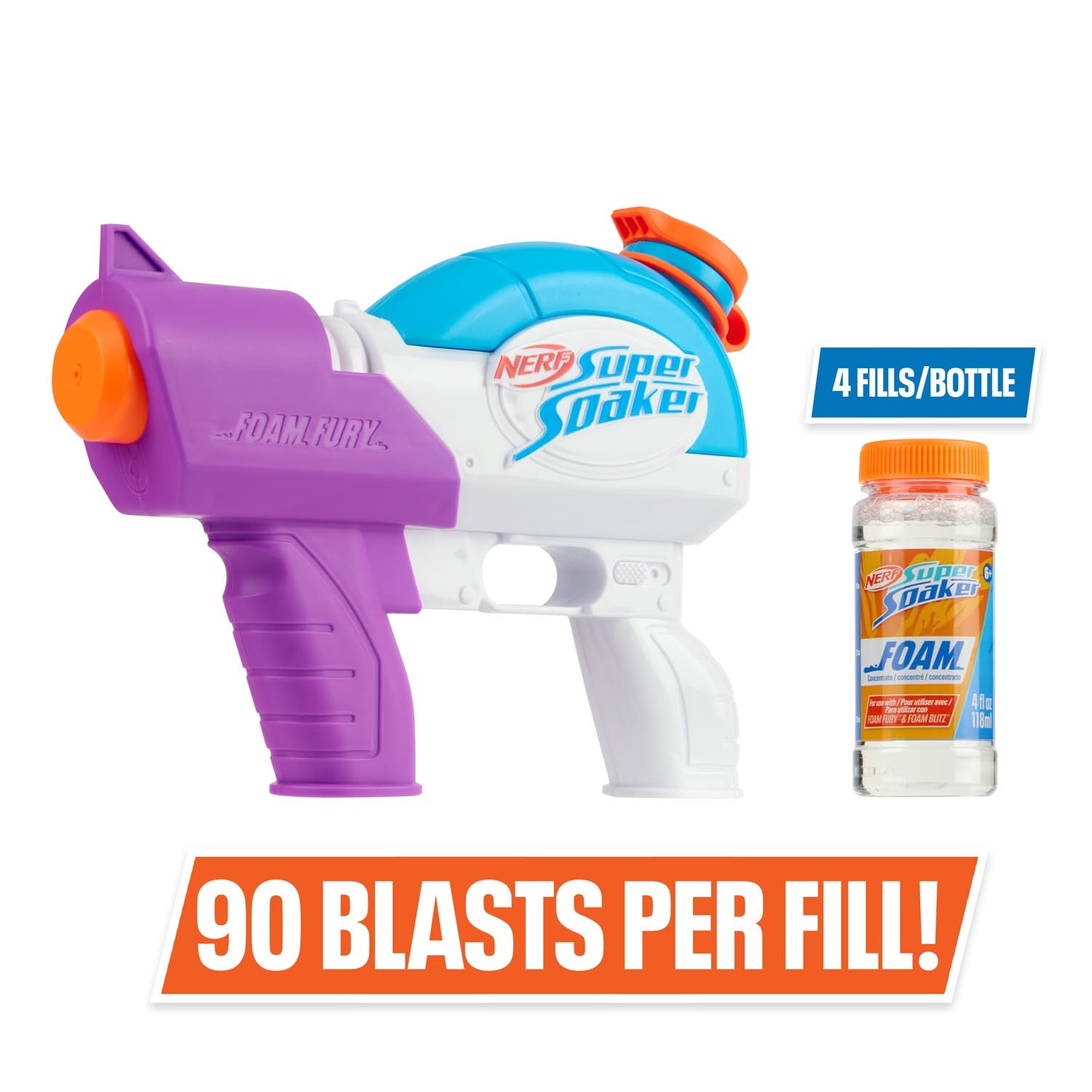 Foto 6 pulgar | Pistola De Agua Nerf Super Soaker Foam Fury Blaster - Venta Internacional.