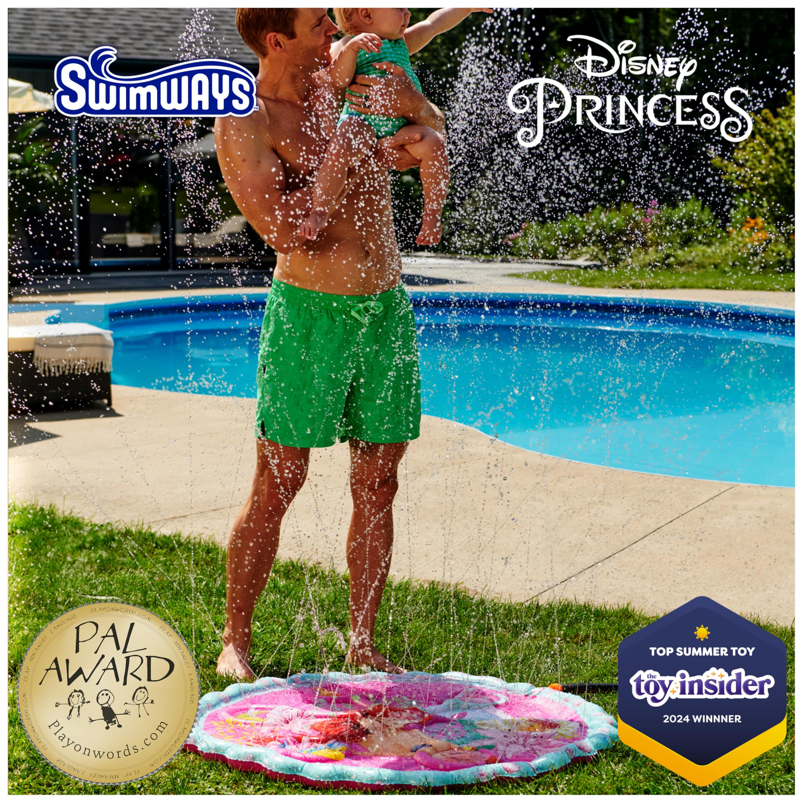 Foto 3 pulgar | Splash Mat Swimways Disney Princess Ariel Para Niños De 1 Año O Más - Venta Internacional.