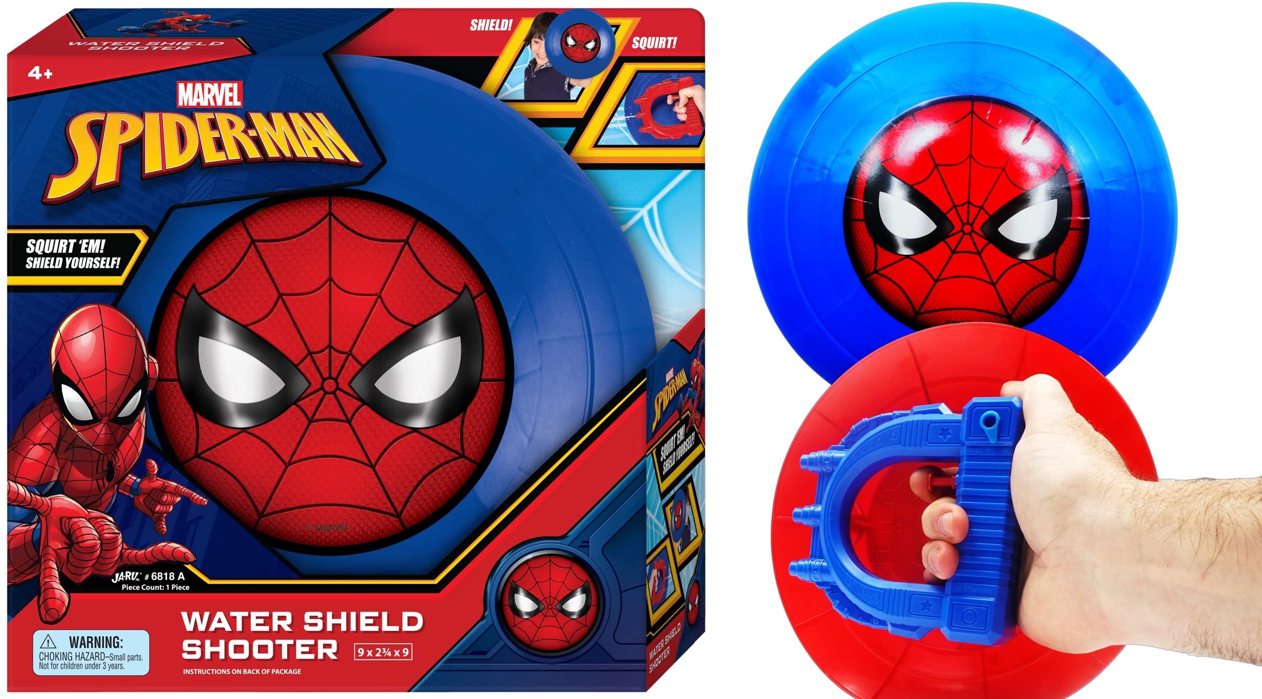 Juguete Con Pistola De Agua Y Escudo Ja-ru Marvel Spiderman - Venta Internacional.