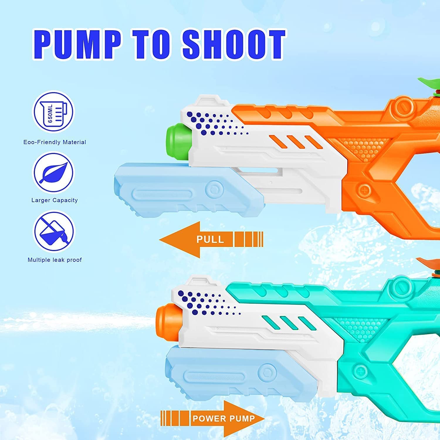Foto 5 pulgar | Pistola De Agua Quanquer Super Squirt, 600 Ml, Alta Capacidad, Paquete De 3 - Venta Internacional.