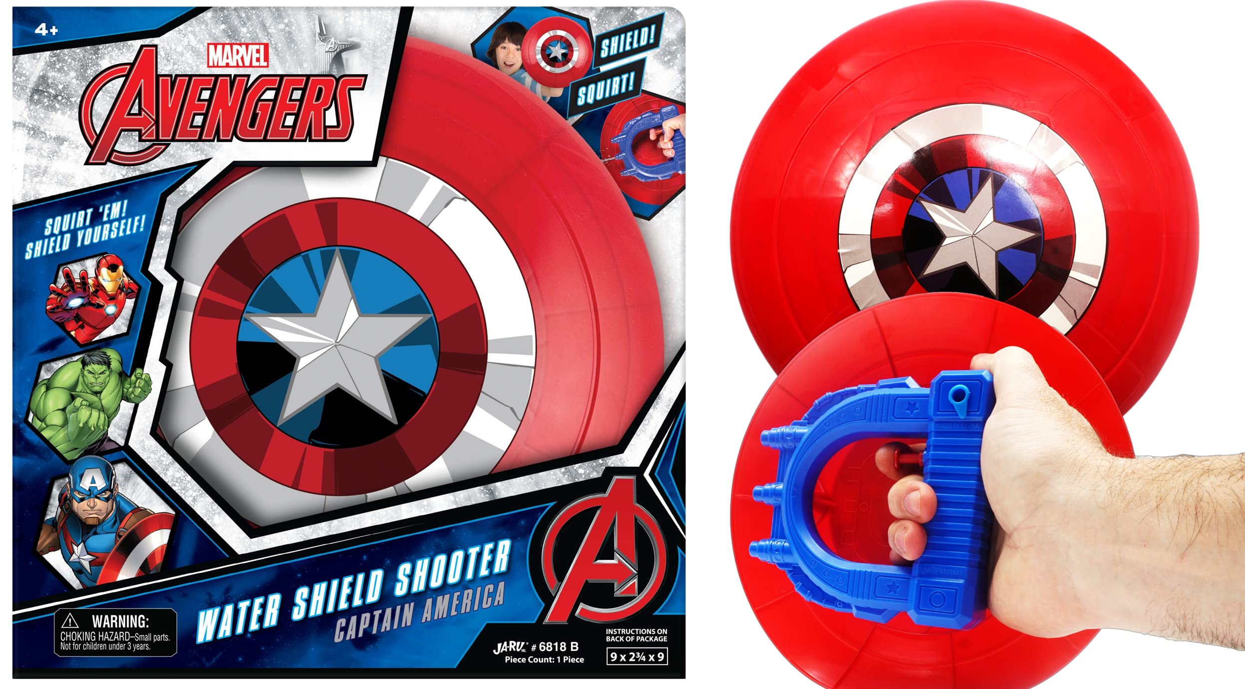 Water Gun Blaster Ja-ru Marvel Avengers Capitán América - Venta Internacional.