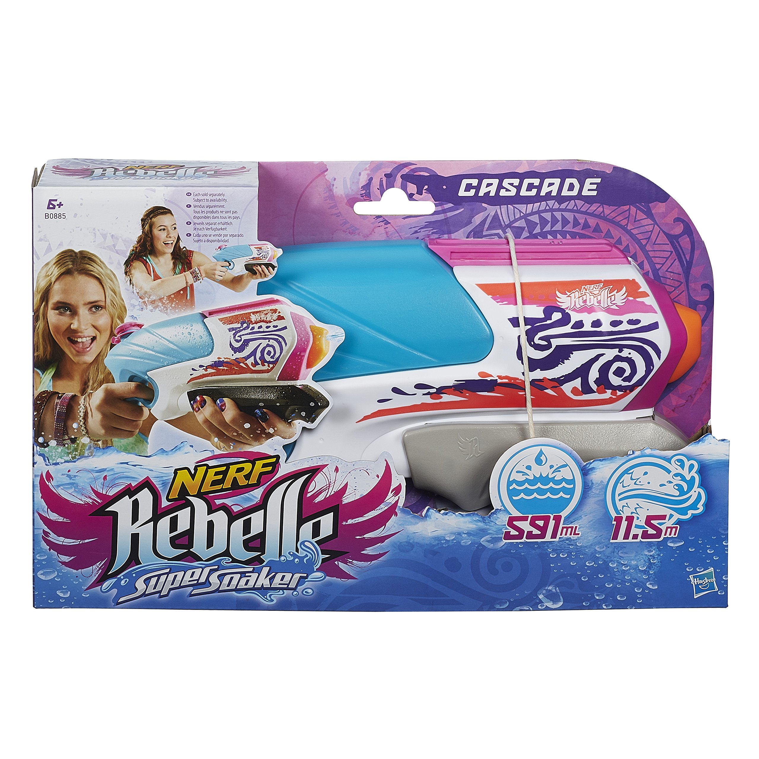 Foto 3 pulgar | Pistola De Agua Nerf Rebelle Super Soaker Cascade Blaster - Venta Internacional.