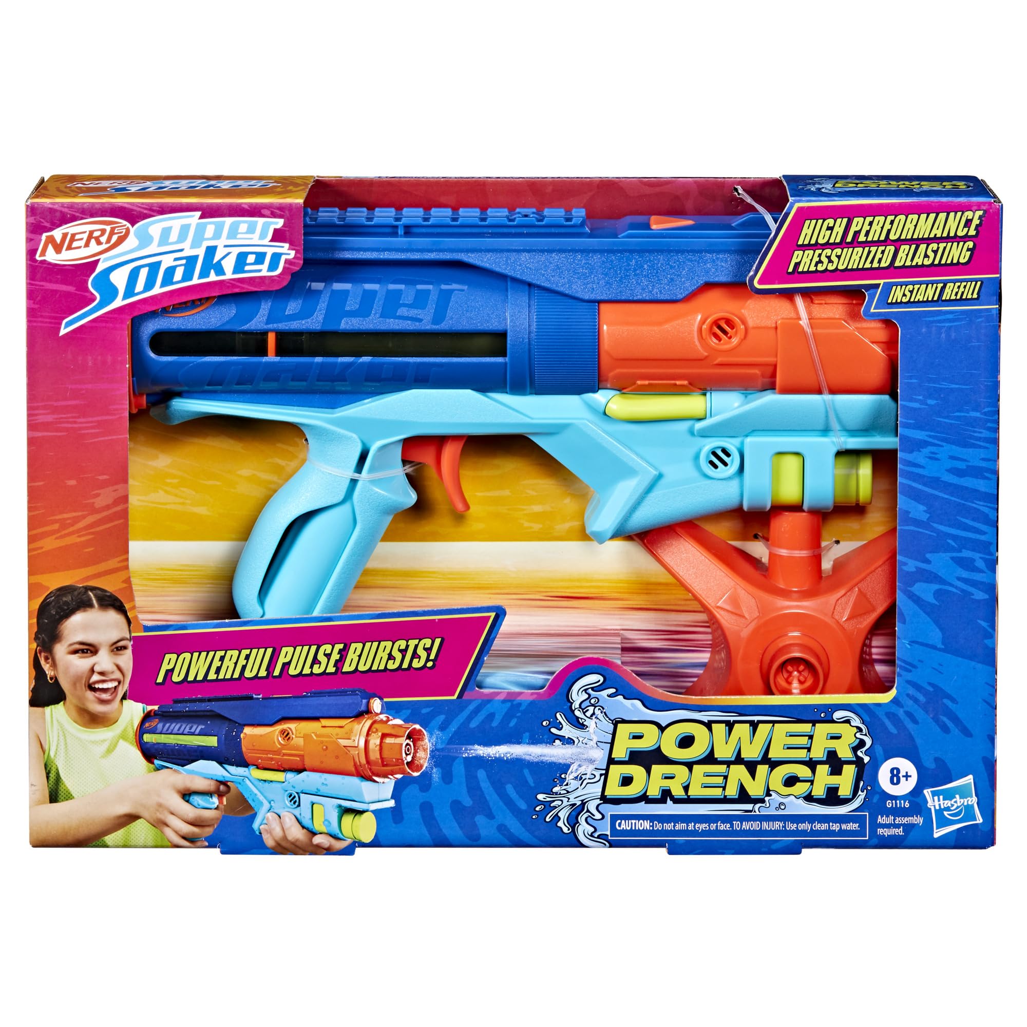 Foto 3 pulgar | Lanzador de Agua Nerf Super Soaker Power Drench- Venta Internacional