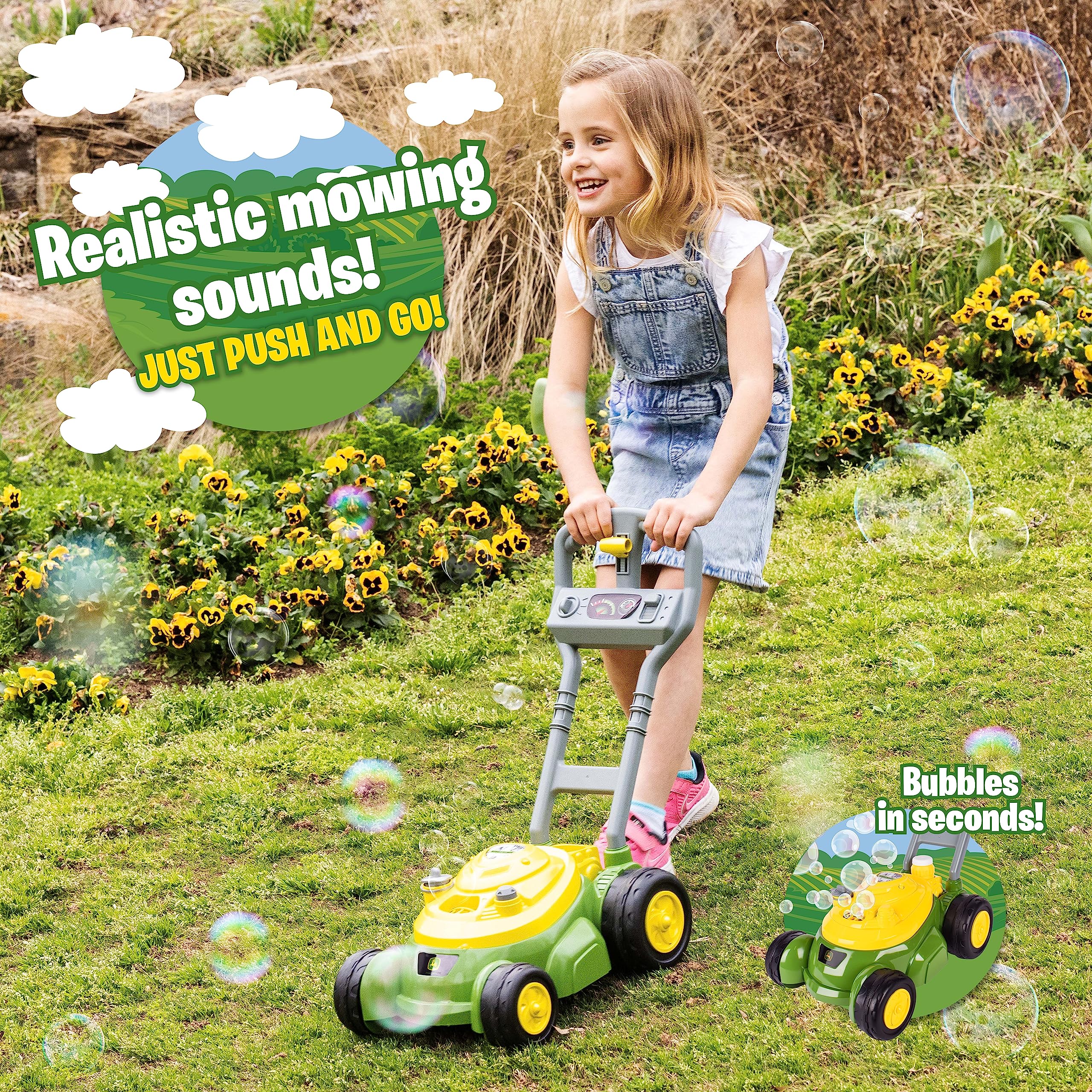 Foto 2 | Cortadora De Césped Con Burbujas Sunny Days John Deere Con Solución De Burbujas - Venta Internacional.