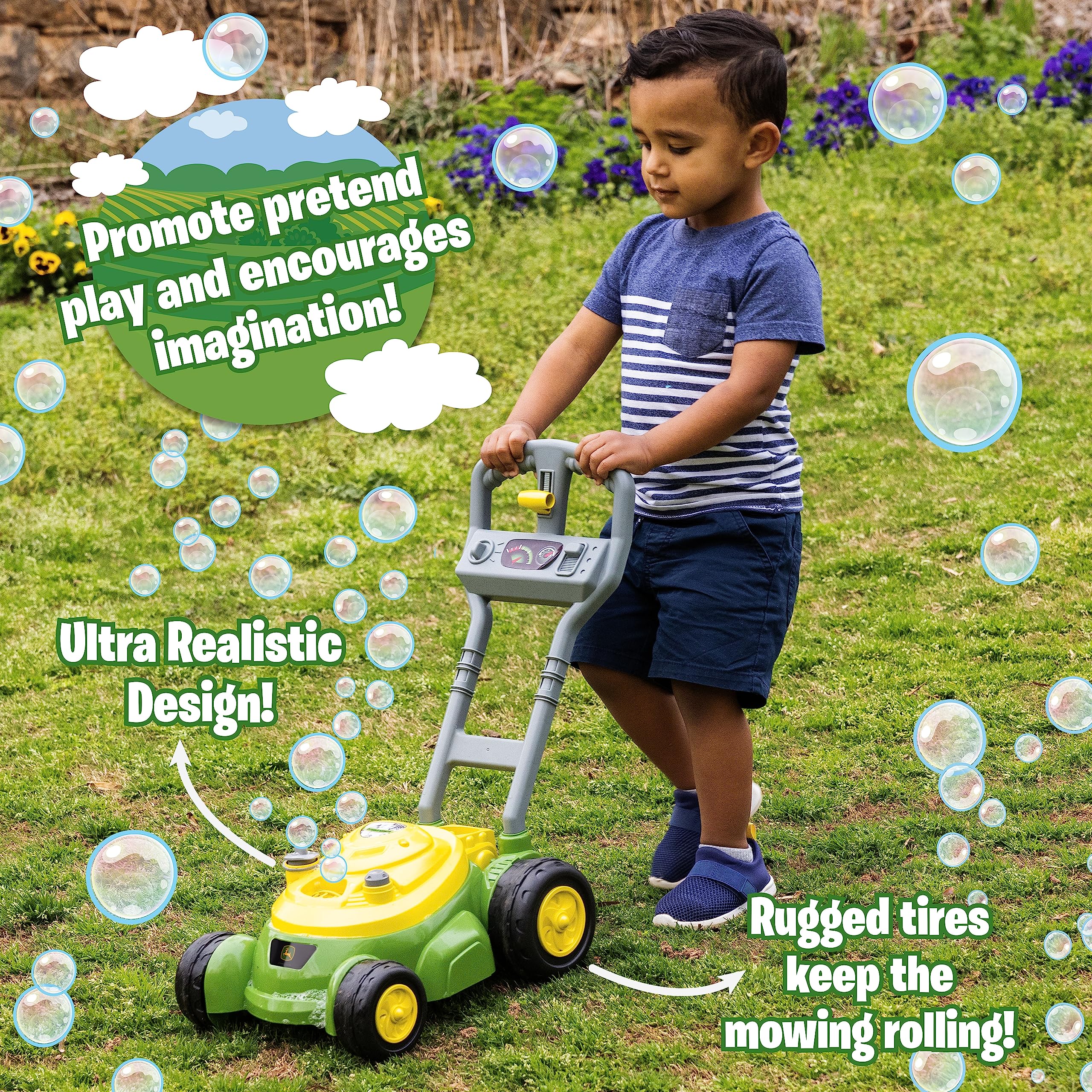 Foto 4 | Cortadora De Césped Con Burbujas Sunny Days John Deere Con Solución De Burbujas - Venta Internacional.