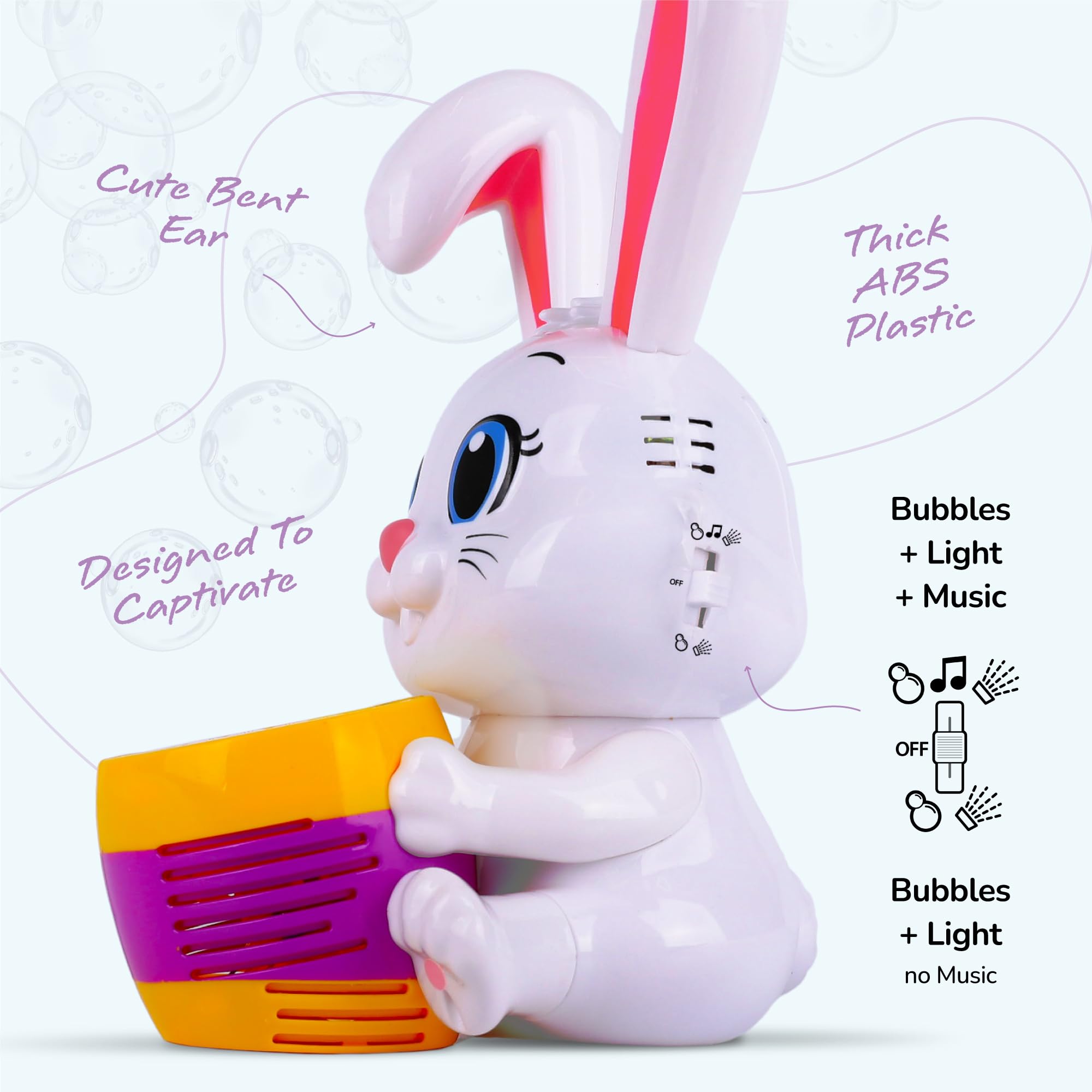 Foto 5 | Bubble Machine Artcreativity Bunny Rabbit Para Niños Con Música - Venta Internacional.