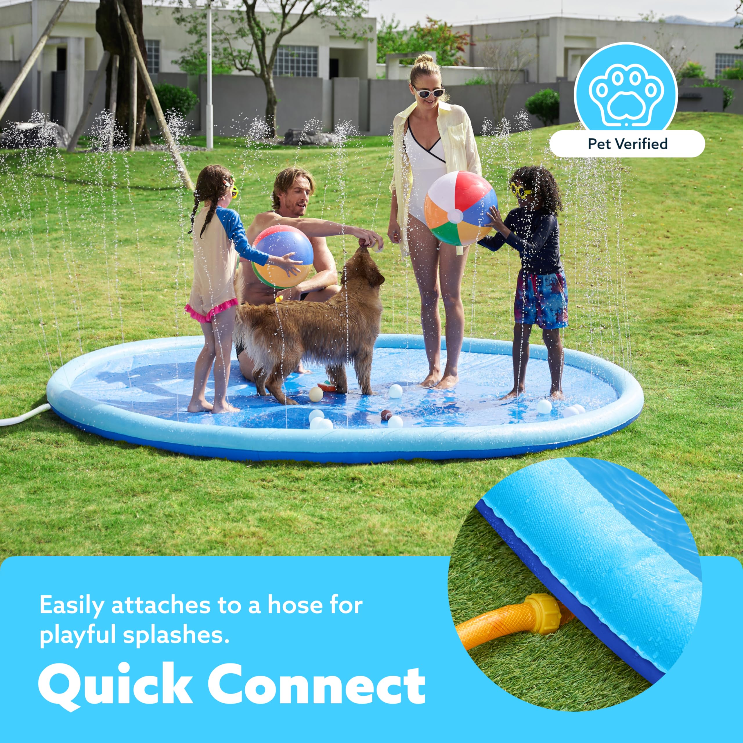 Foto 3 pulgar | Aspersor Antideslizante Splash Pad Sloosh de 10 Pies para Niños - Venta Internacional