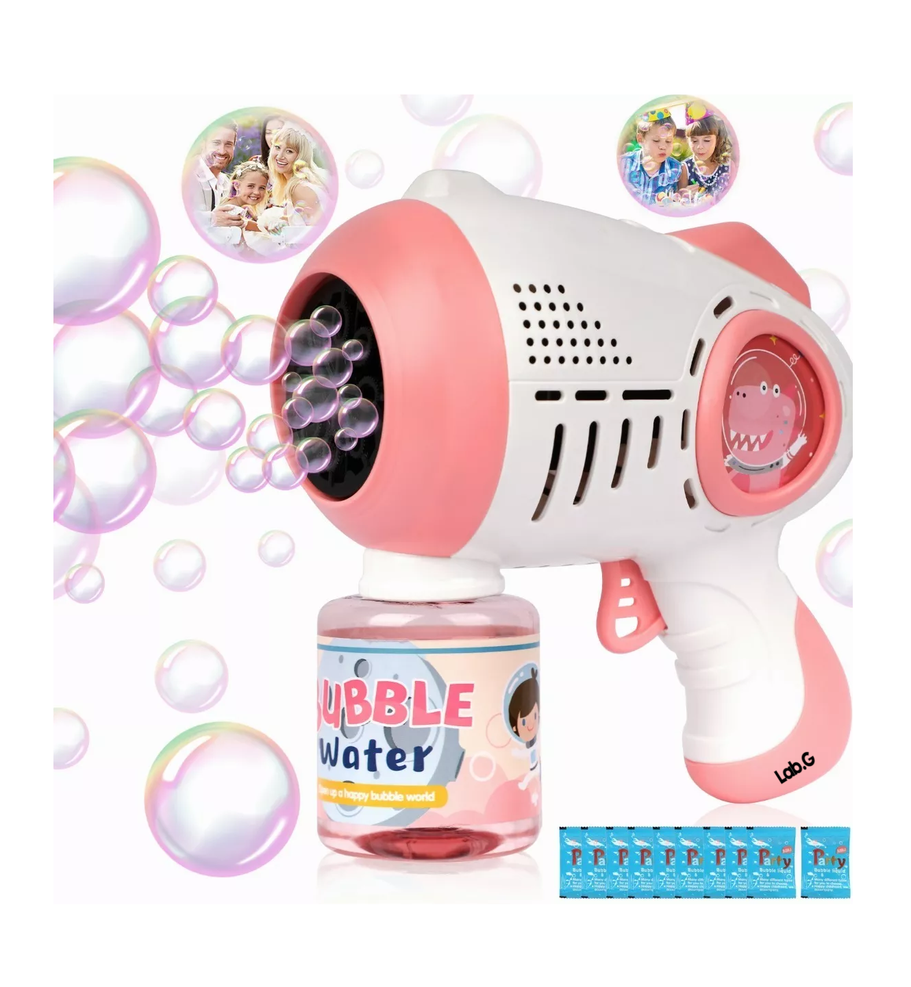 Foto 4 pulgar | Maquina Con Solución Burbujas Juguete Rosa/blanco