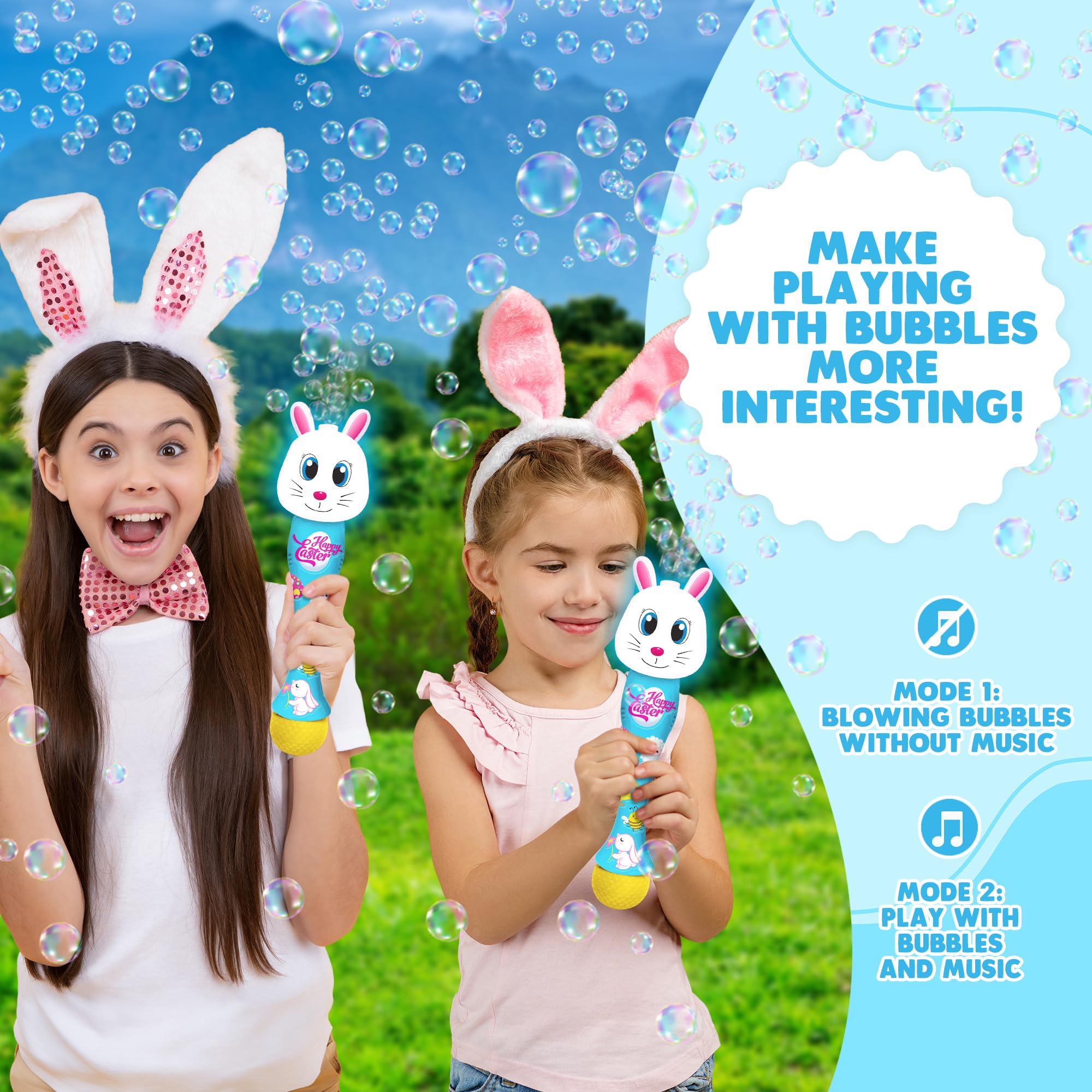 Foto 2 | Conejo De Pascua Bubble Wand Artcreativity De 14 M Con Led Y Música - Venta Internacional.