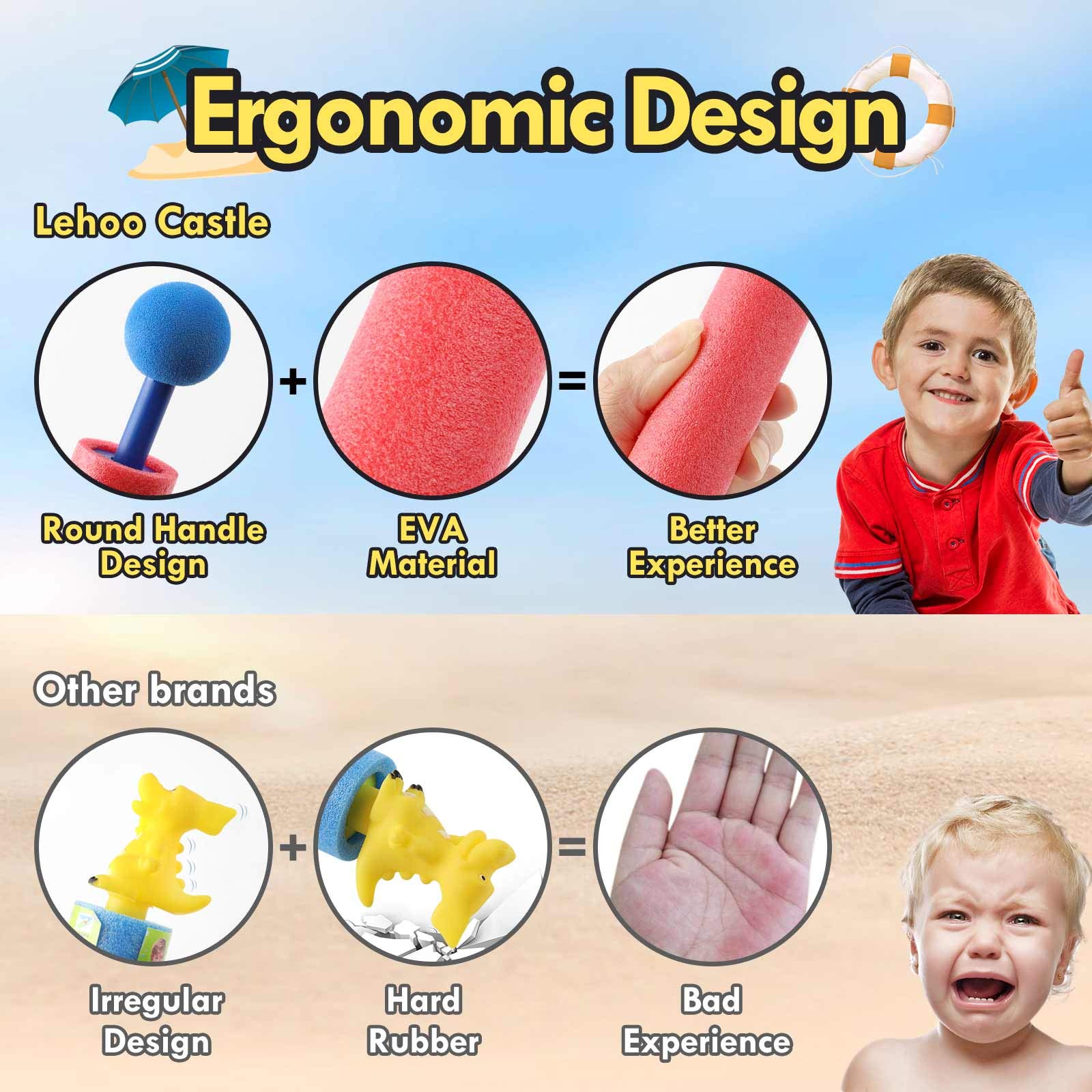 Foto 3 | Pistolas De Remojo Water Blaster Lehoo Castle, Paquete De 16 Para Niños - Venta Internacional.