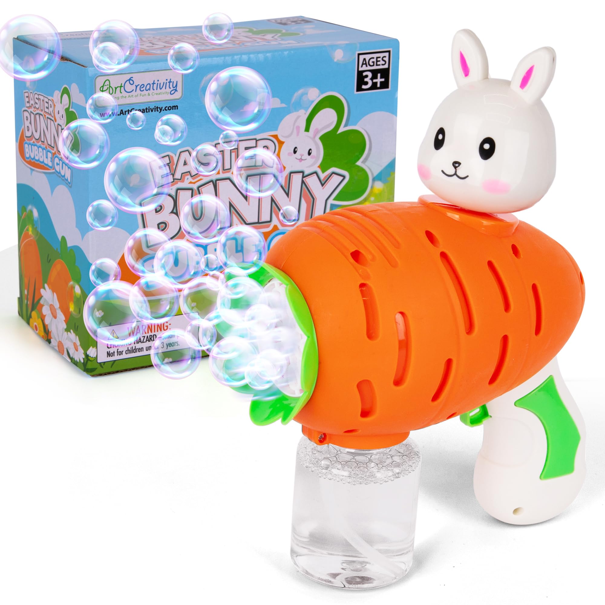 Foto 2 pulgar | Bubble Gun Artcreativity, Zanahoria De Pascua, Con Solución De Burbujas De 100 Ml - Venta Internacional.
