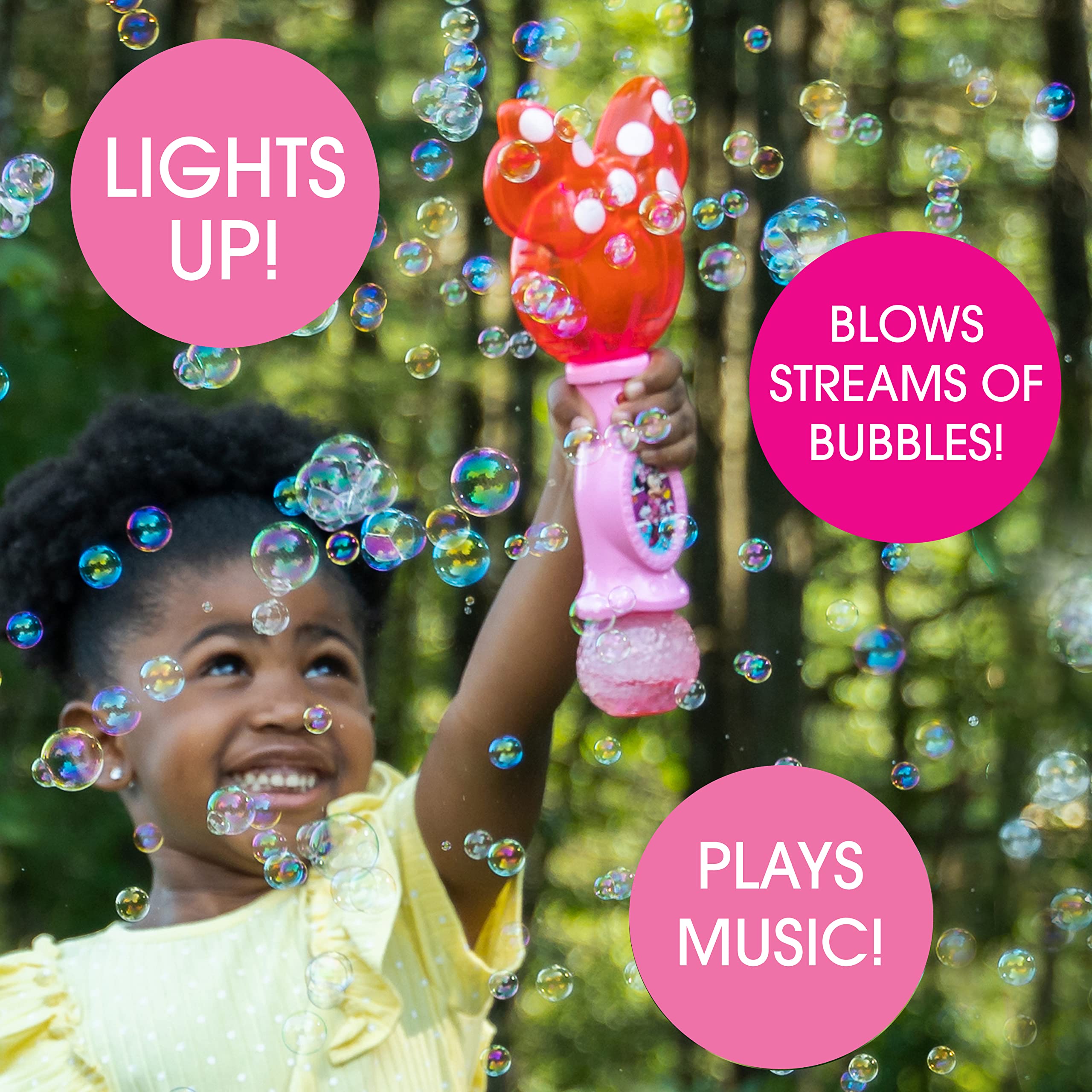 Foto 3 pulgar | Bubble Wand Little Kids Disney Minnie Mouse Con Luz Y Sonido - Venta Internacional.