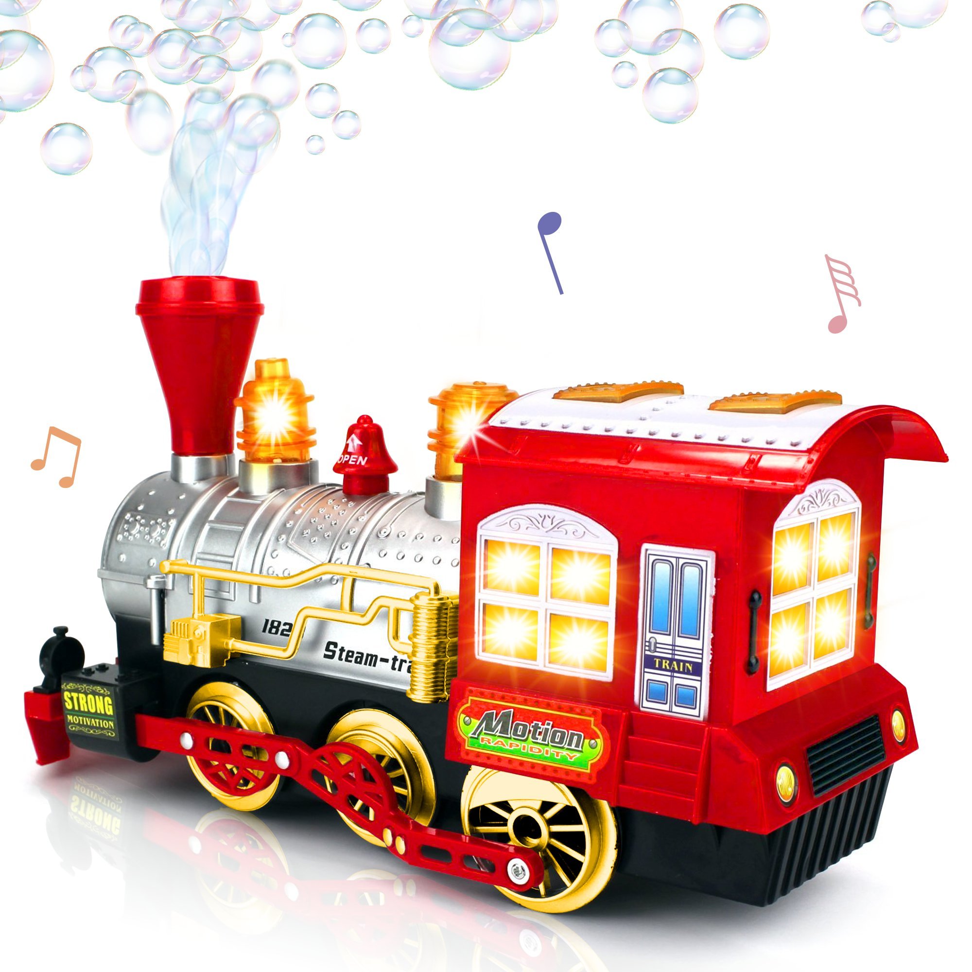 Foto 4 pulgar | Tren De Juguete Para Soplar Burbujas Artcreativity Con Luces Y Sonidos - Venta Internacional.