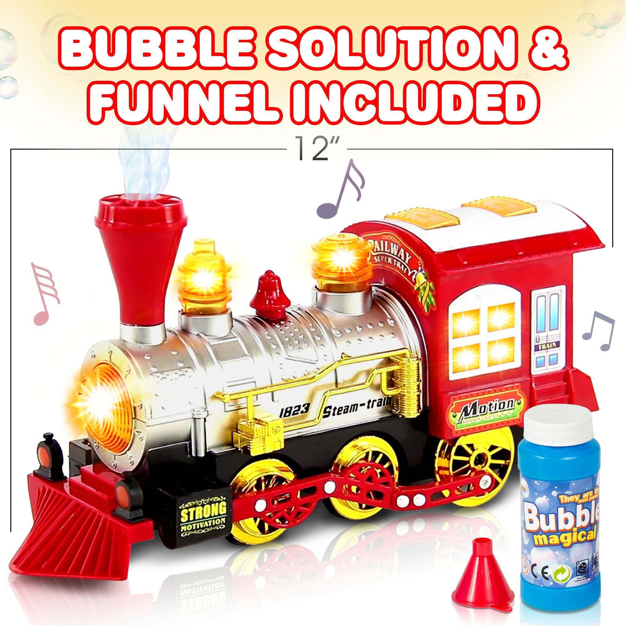 Foto 7 pulgar | Tren De Juguete Para Soplar Burbujas Artcreativity Con Luces Y Sonidos - Venta Internacional.