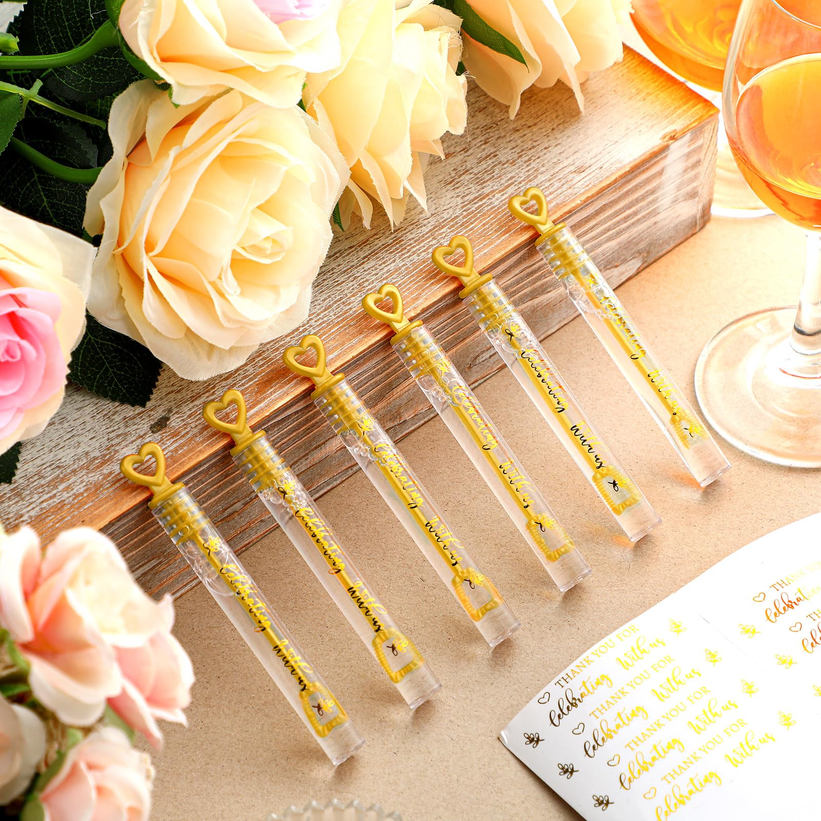 Foto 7 pulgar | Wedding Bubble Wands Sappy, 100 Unidades, Regalos Para Fiestas De Boda - Venta Internacional.