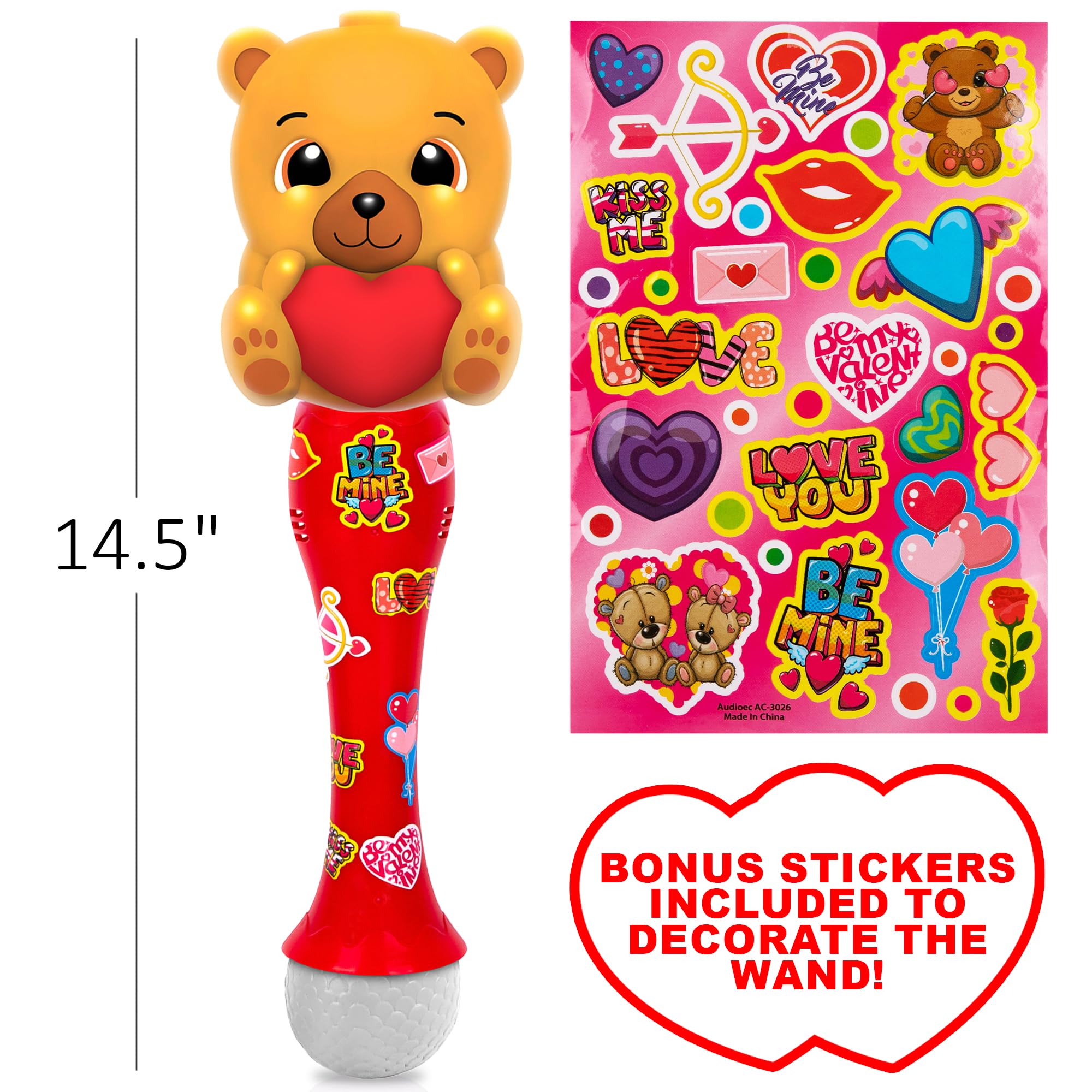 Foto 3 pulgar | Bubble Wand Artcreativity Ilumina El Día De San Valentín Para Niños - Venta Internacional.