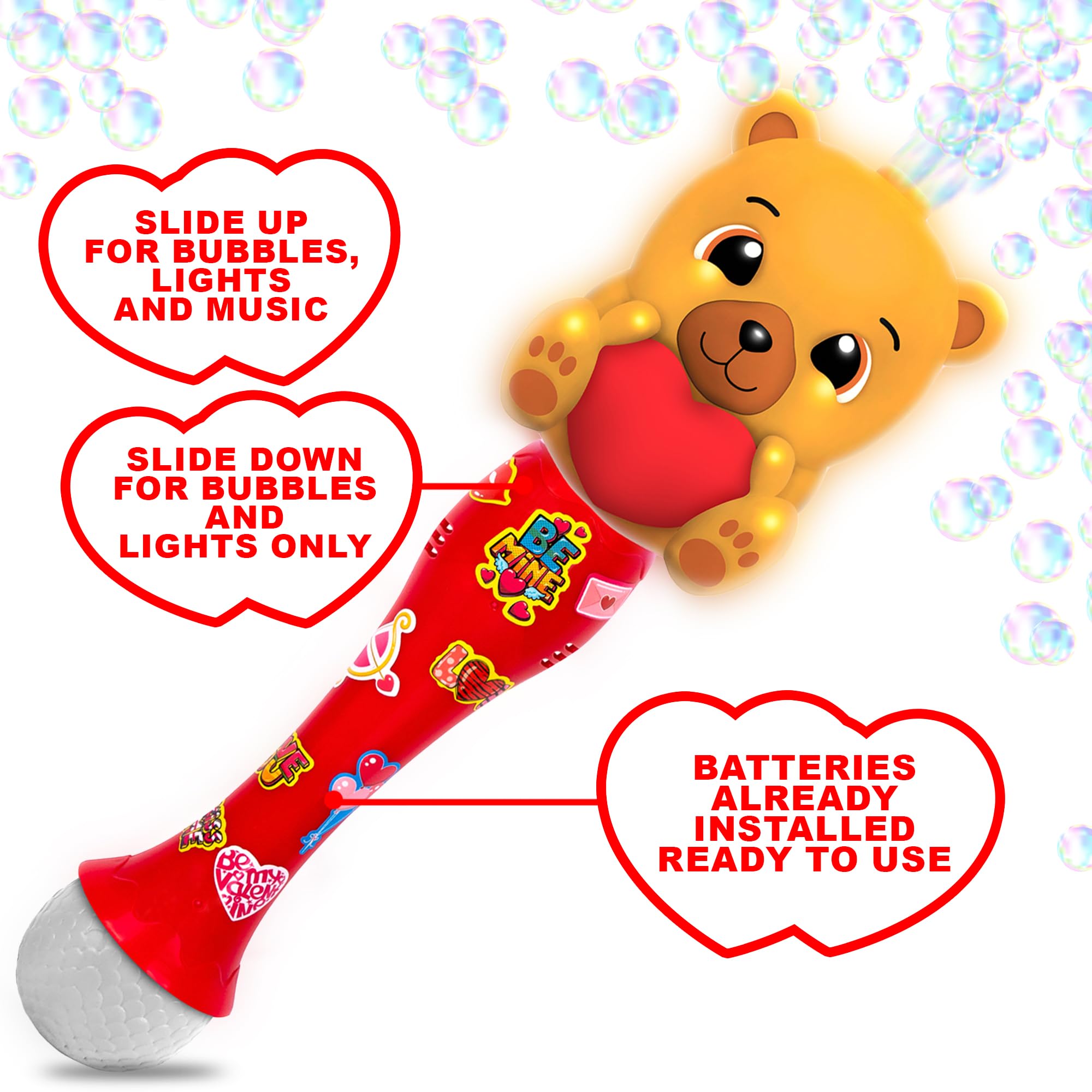 Foto 4 pulgar | Bubble Wand Artcreativity Ilumina El Día De San Valentín Para Niños - Venta Internacional.