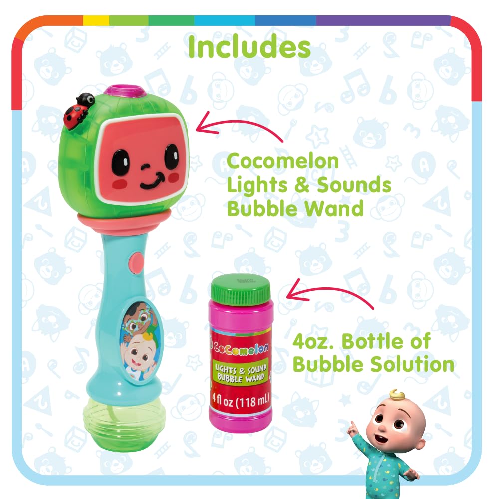 Foto 3 pulgar | Varita Musical Para Niños Pequeños Cocomelon Con Solución De Burbujas - Venta Internacional.
