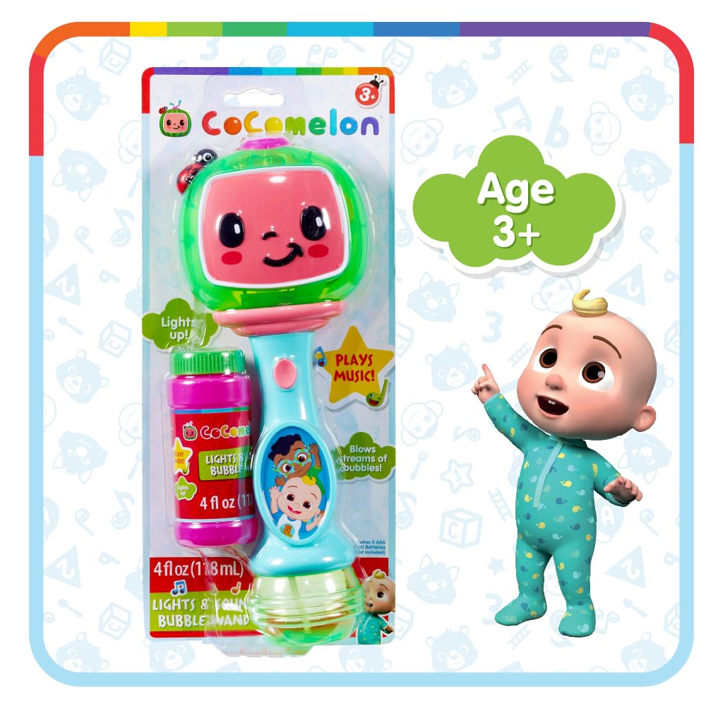 Foto 8 pulgar | Varita Musical Para Niños Pequeños Cocomelon Con Solución De Burbujas - Venta Internacional.