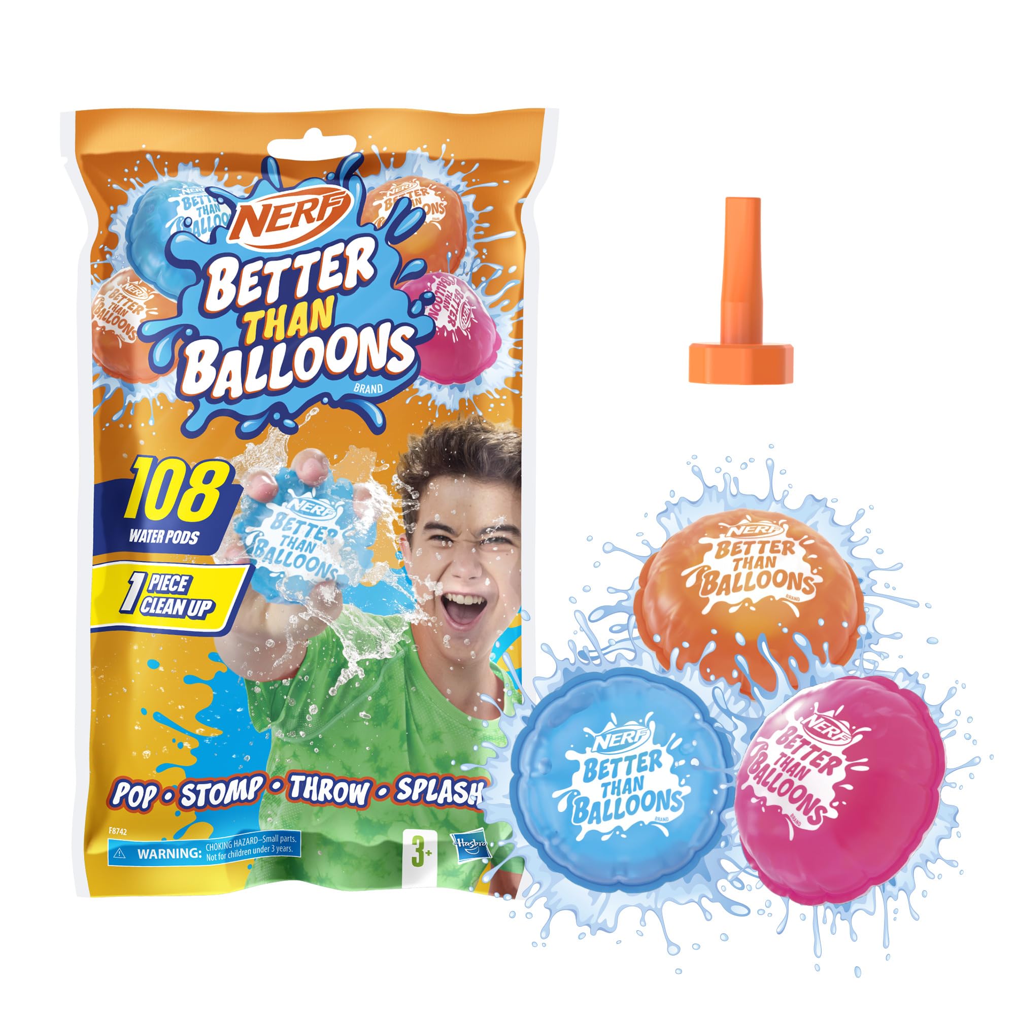 Foto 2 pulgar | Juguetes Acuáticos Nerf Better Than Balloons, 108 Cápsulas Para Niños A Partir De 3 Años - Venta Internacional.