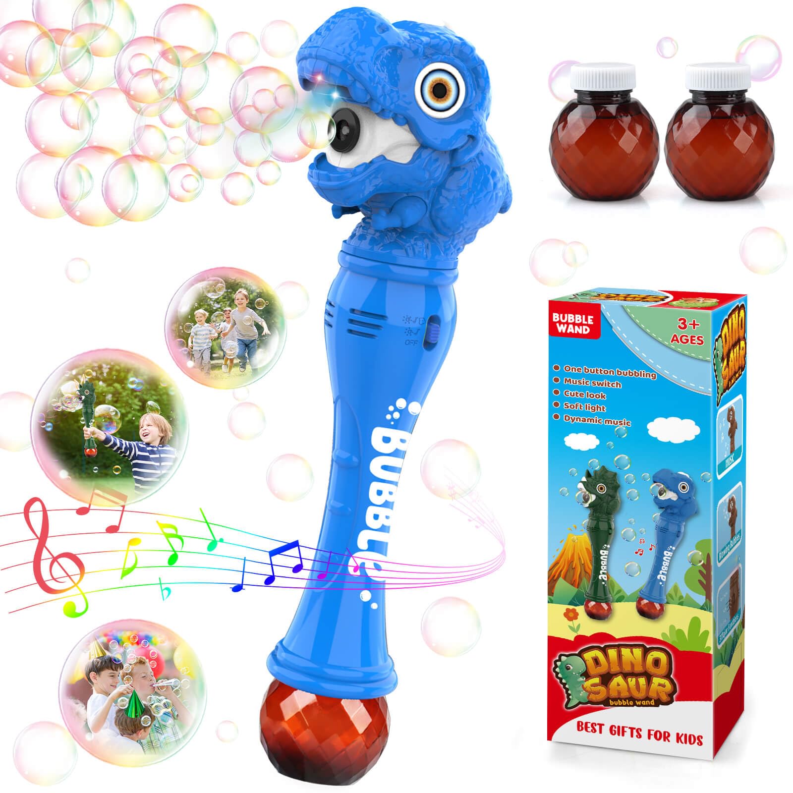 Foto 2 pulgar | Bubble Wand Toy Britik Bubble Blower, Diseño De Dinosaurio, Azul - Venta Internacional.