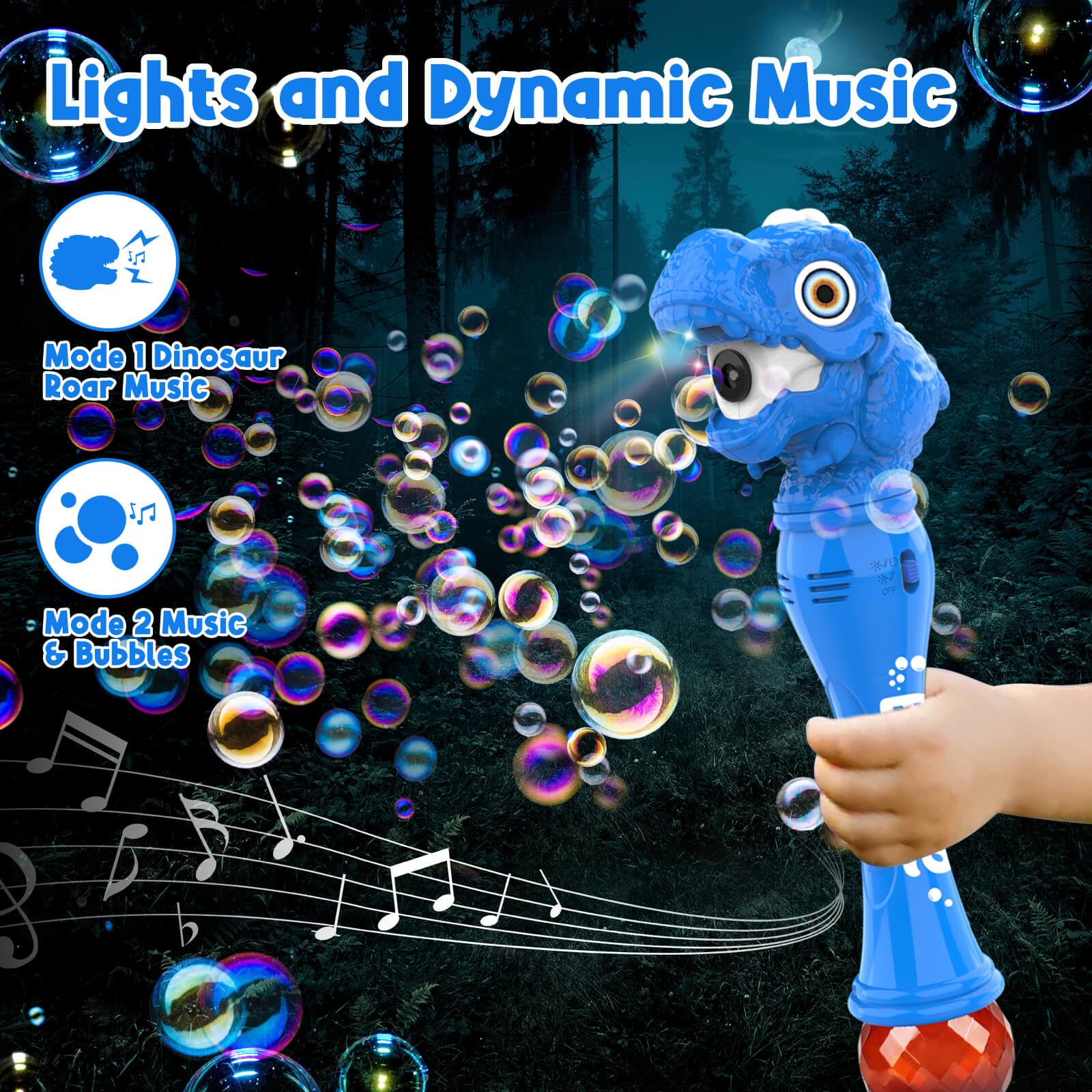 Foto 6 pulgar | Bubble Wand Toy Britik Bubble Blower, Diseño De Dinosaurio, Azul - Venta Internacional.