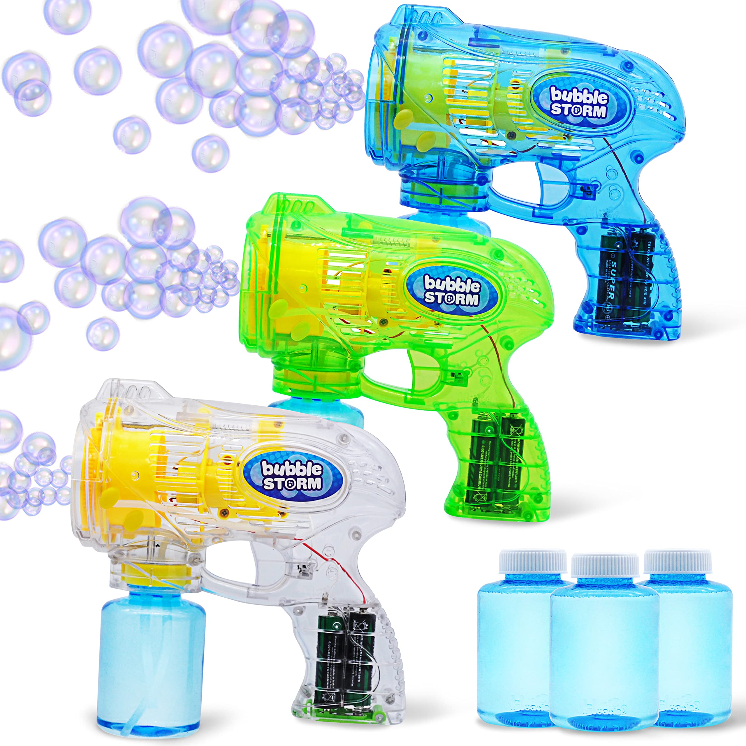 Foto 7 | Pistolas De Burbujas Joyin, 3 Paquetes Con 3 Soluciones De Burbujas Para Niños - Venta Internacional.