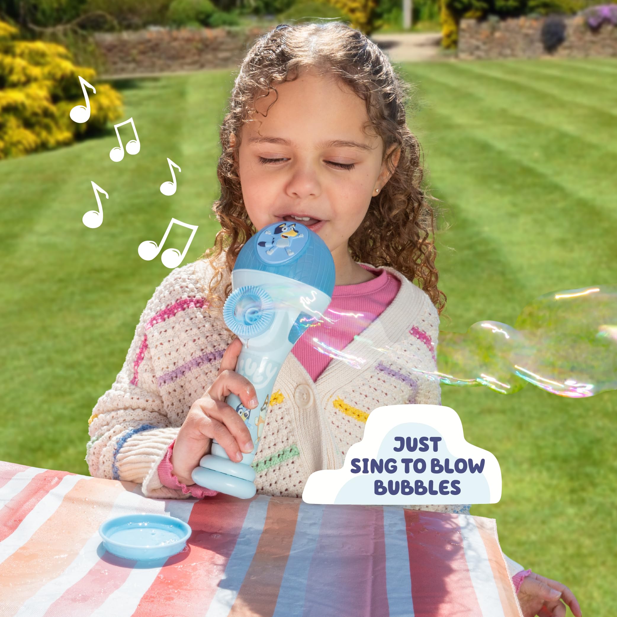 Foto 2 | Máquina De Burbujas Y Micrófono De Juguete, Modo Bluey Dance - Venta Internacional.