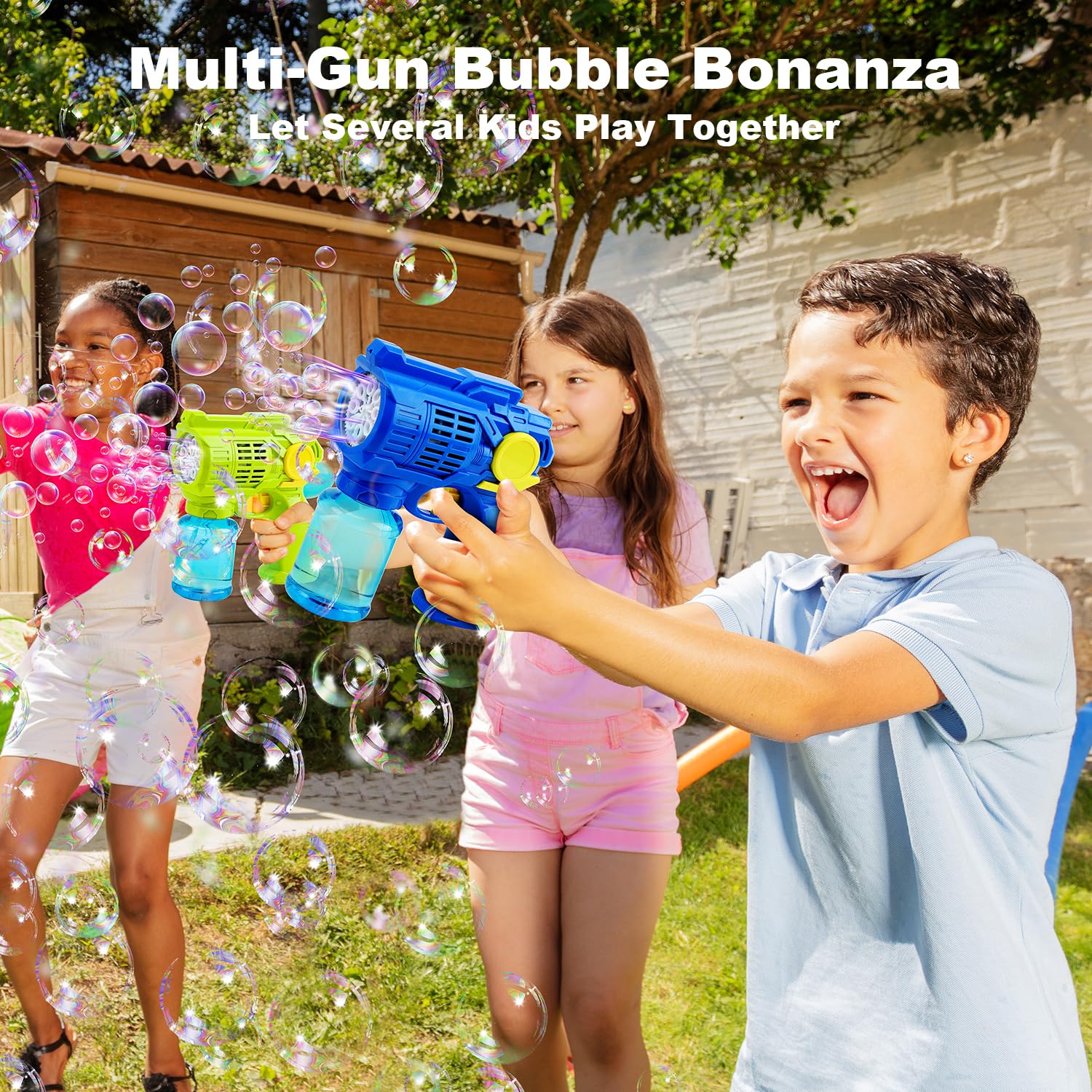 Foto 3 | Paquete De 3 Pistolas Bubble Guns Toy Life Para Niños Con Soluciones De Burbujas - Venta Internacional.