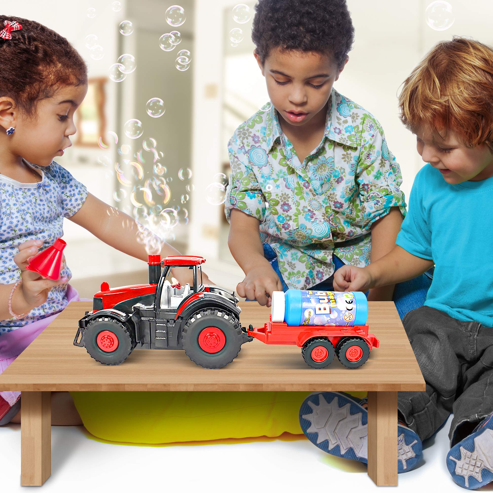 Foto 8 pulgar | Tractor De Juguete Bubble Blowing Farm Artcreativity Con Luces Y Sonidos - Venta Internacional.