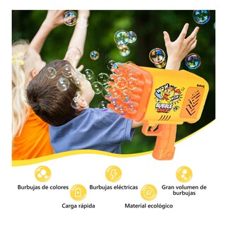 Foto 2 | Bazooka Bubble Con 45 Agujeros De Burbujas Belug, Amarillo