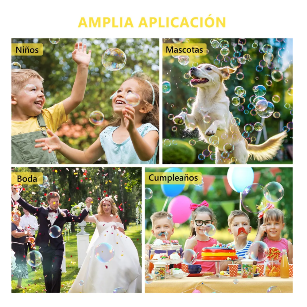 Foto 4 | Bazooka Bubble Con 45 Agujeros De Burbujas Belug,  Amarillo