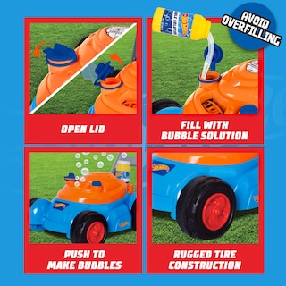 Foto 2 | Cortadora De Césped Bubble Hot Wheels Para Niños Pequeños Con Solución De Burbujas - Venta Internacional.