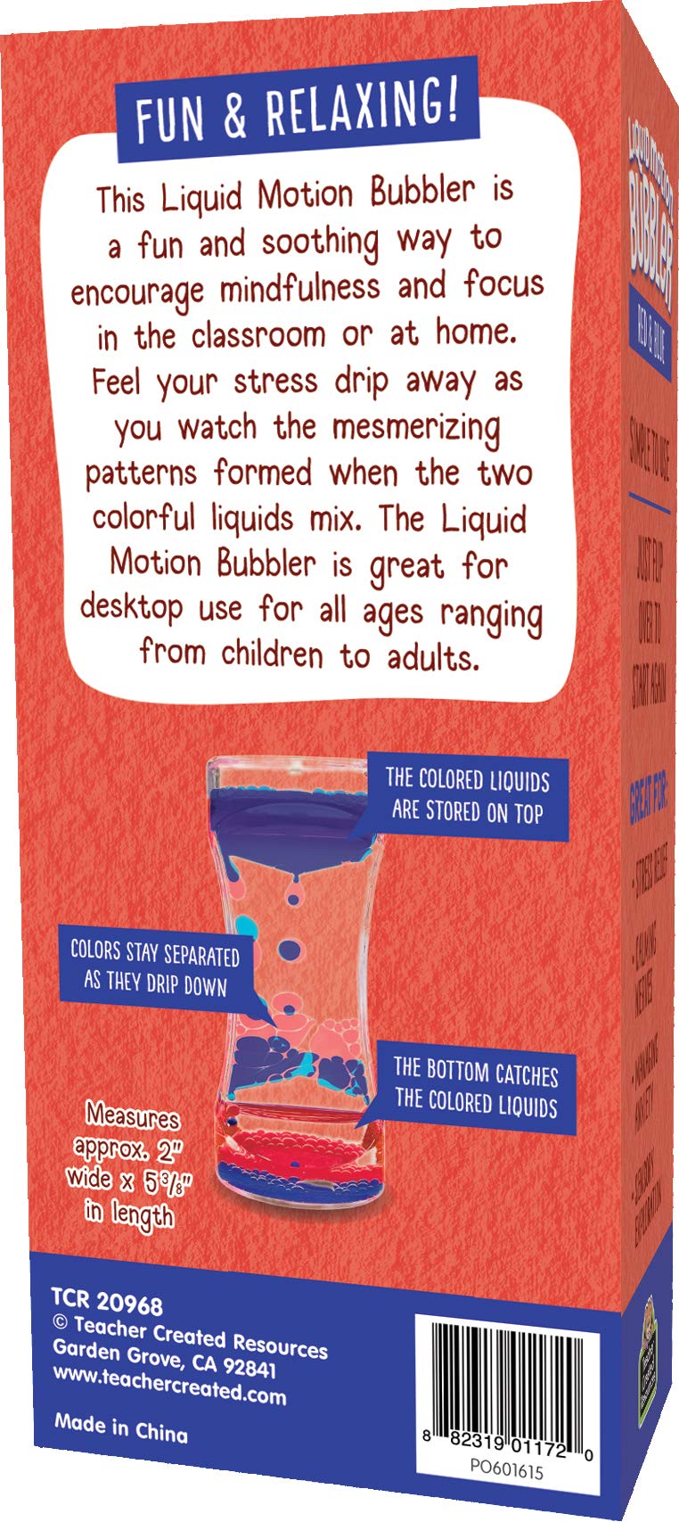 Foto 5 pulgar | Recursos Creados Por Maestros En Liquid Motion Bubbler, Rojo Y Azul - Venta Internacional.