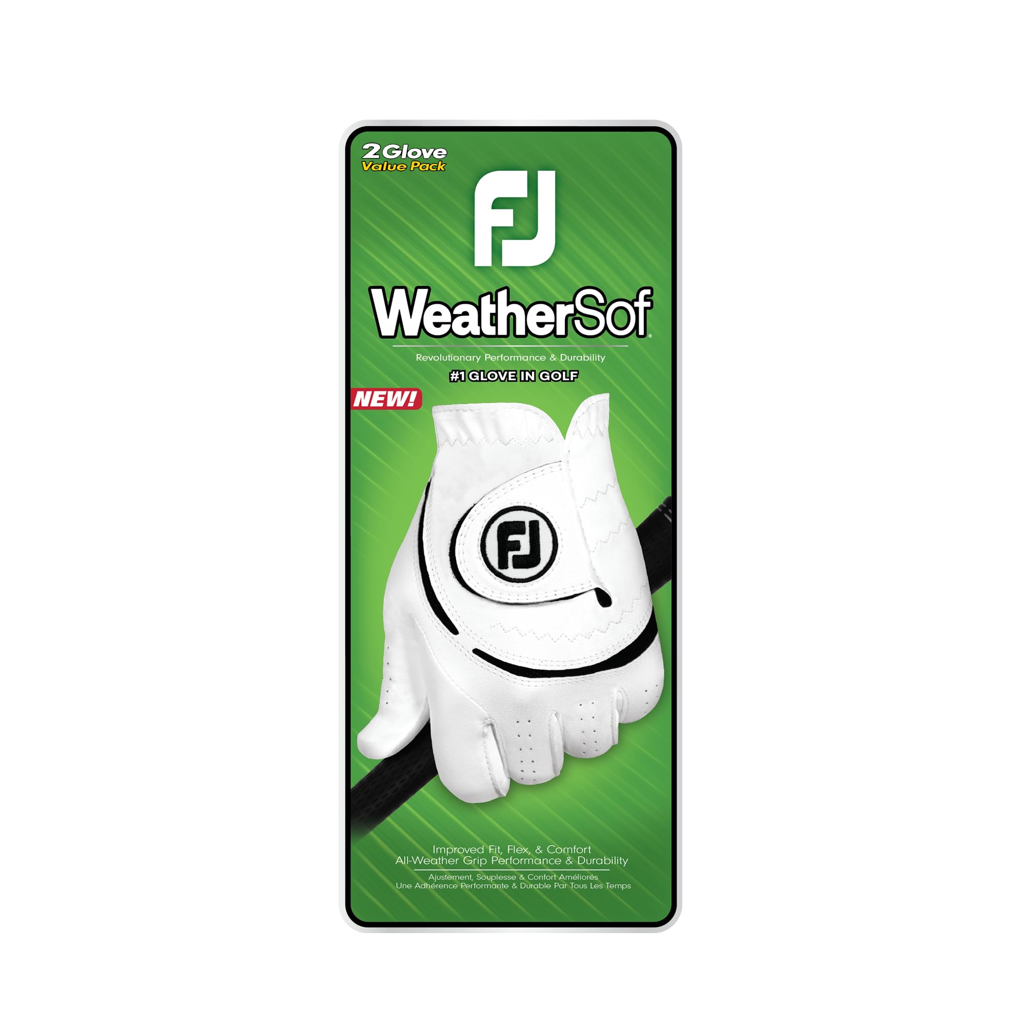 Foto 5 pulgar | Guantes De Golf Footjoy Weathersof Para Hombre, Paquete De 2, Color Blanco, Talla L - Venta Internacional.