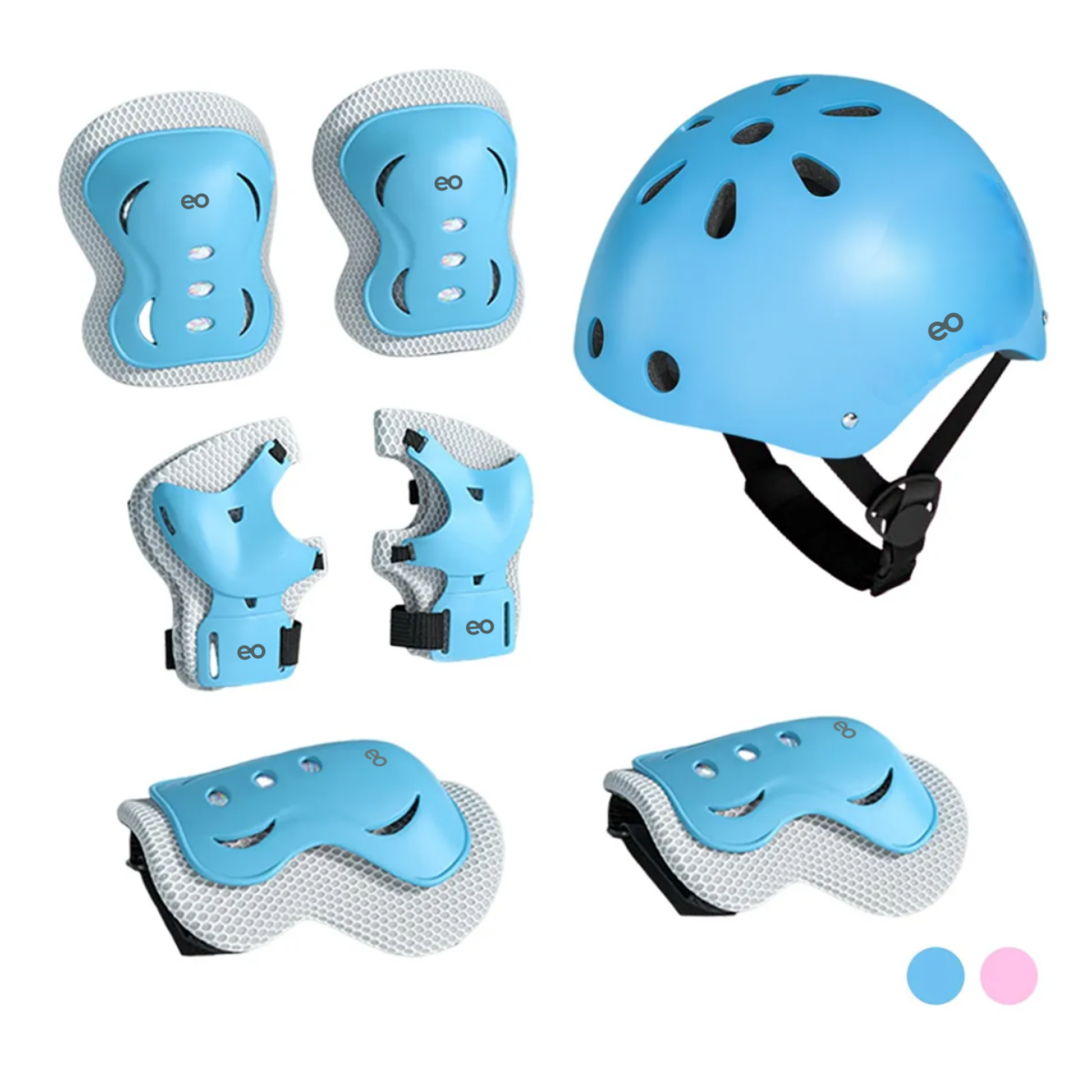 Kit Protección Para Niños 7pzas Eo Safe Imports Esi-18687 Celeste