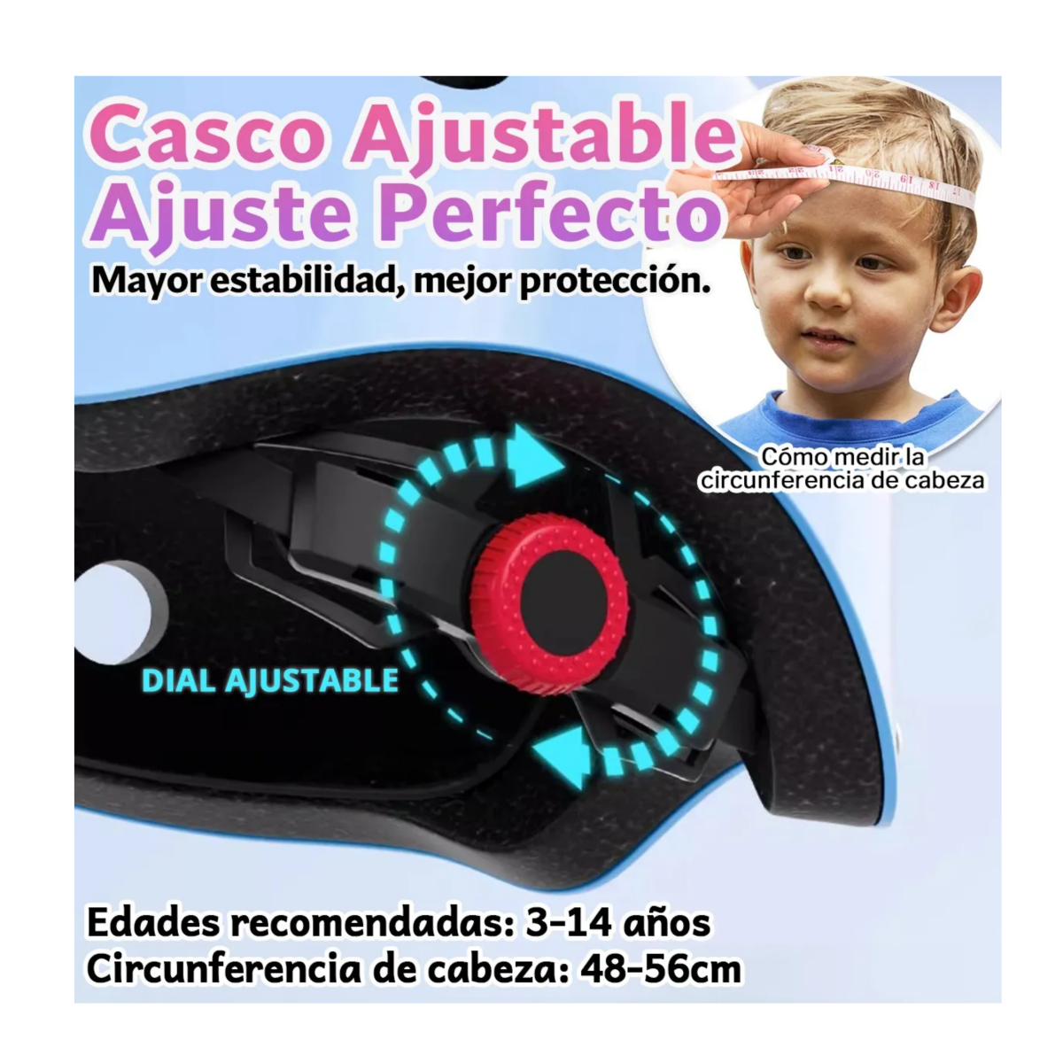 Foto 4 pulgar | Kit Protección Para Niños 7pzas Eo Safe Imports Esi-18687 Celeste