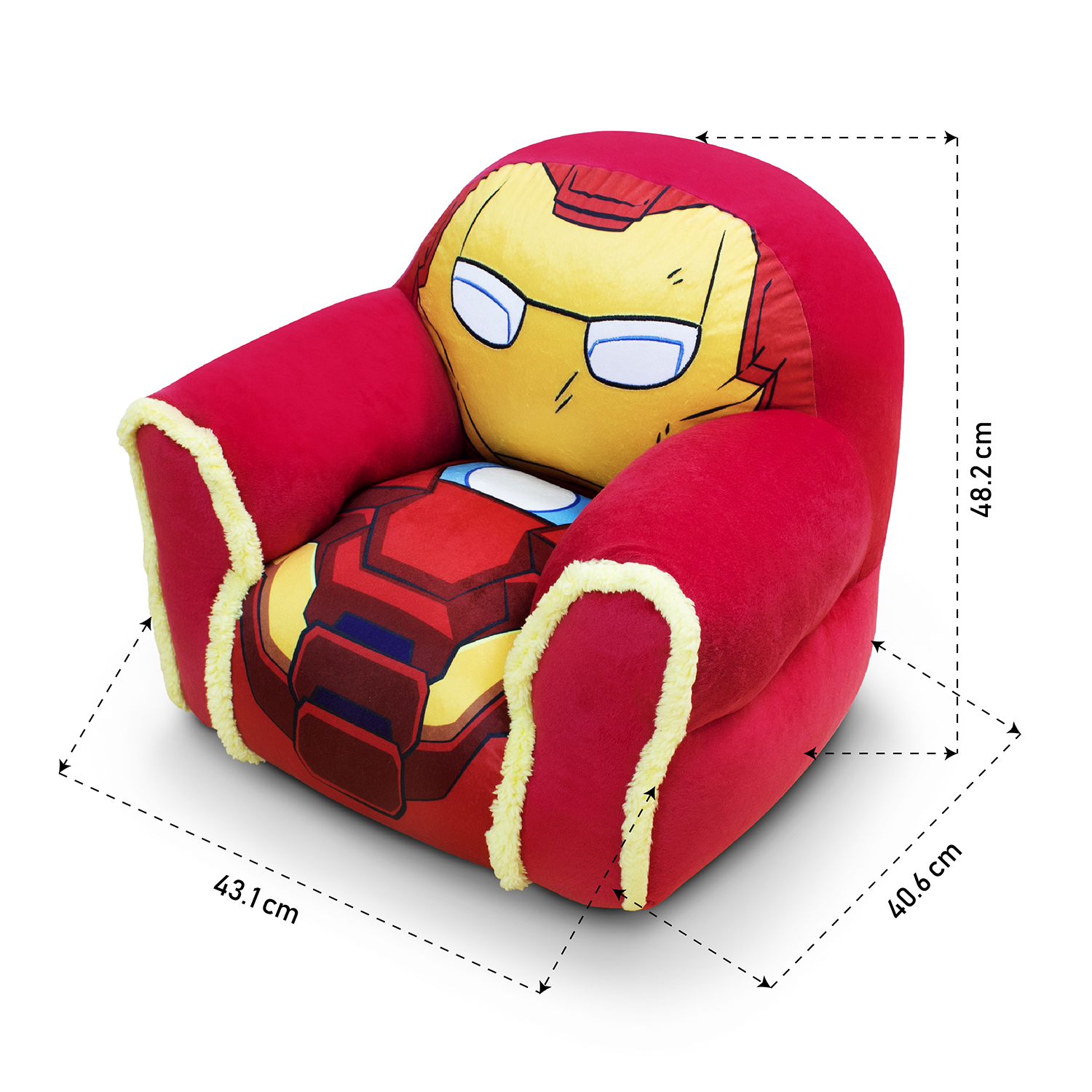 Foto 7 pulgar | Puff Infantil Andromeda Inc Iron Man