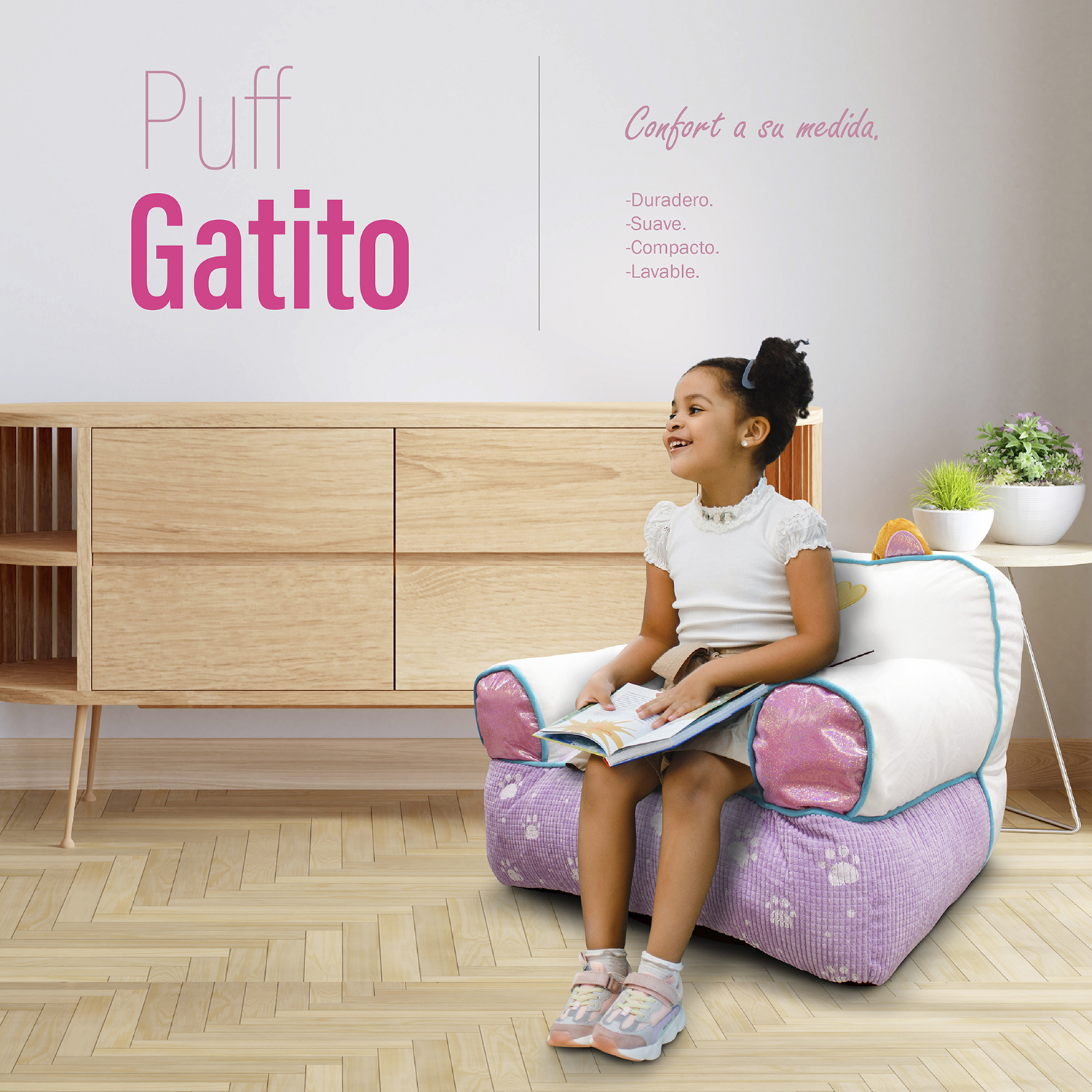 Foto 7 | Sillón Infantil Andromeda Inc Gatito