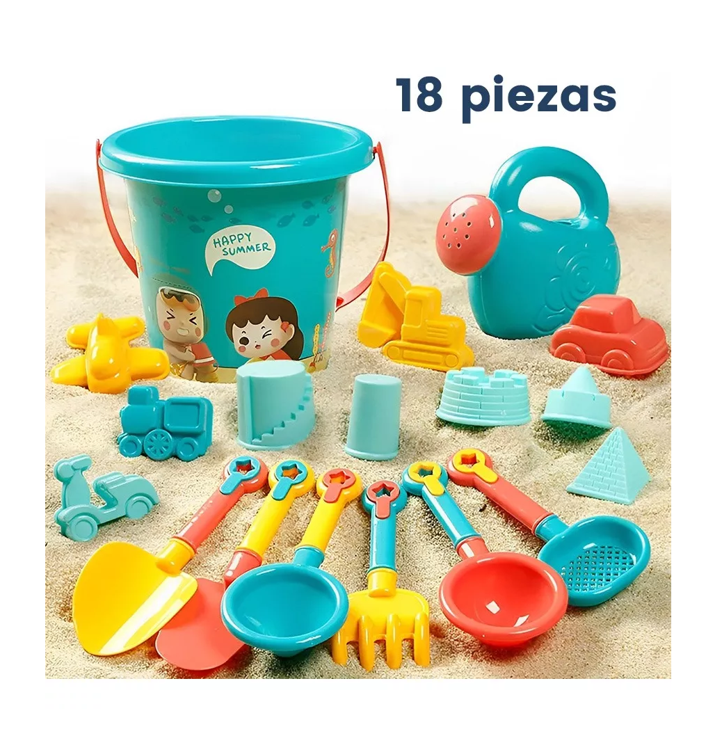 Foto 2 | Palas y Cubeta para Arena y Playa Multicolor para Niños