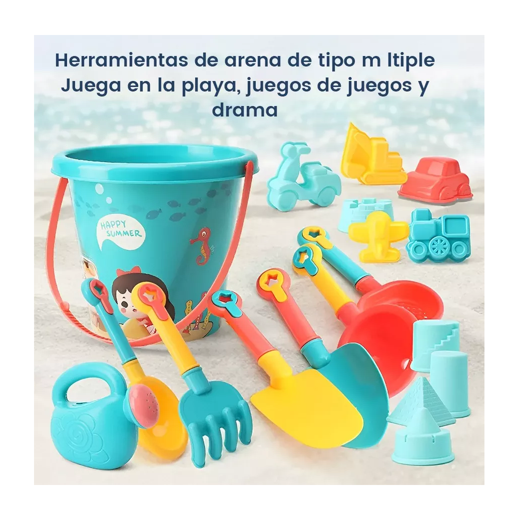 Foto 4 | Palas y Cubeta para Arena y Playa Multicolor para Niños