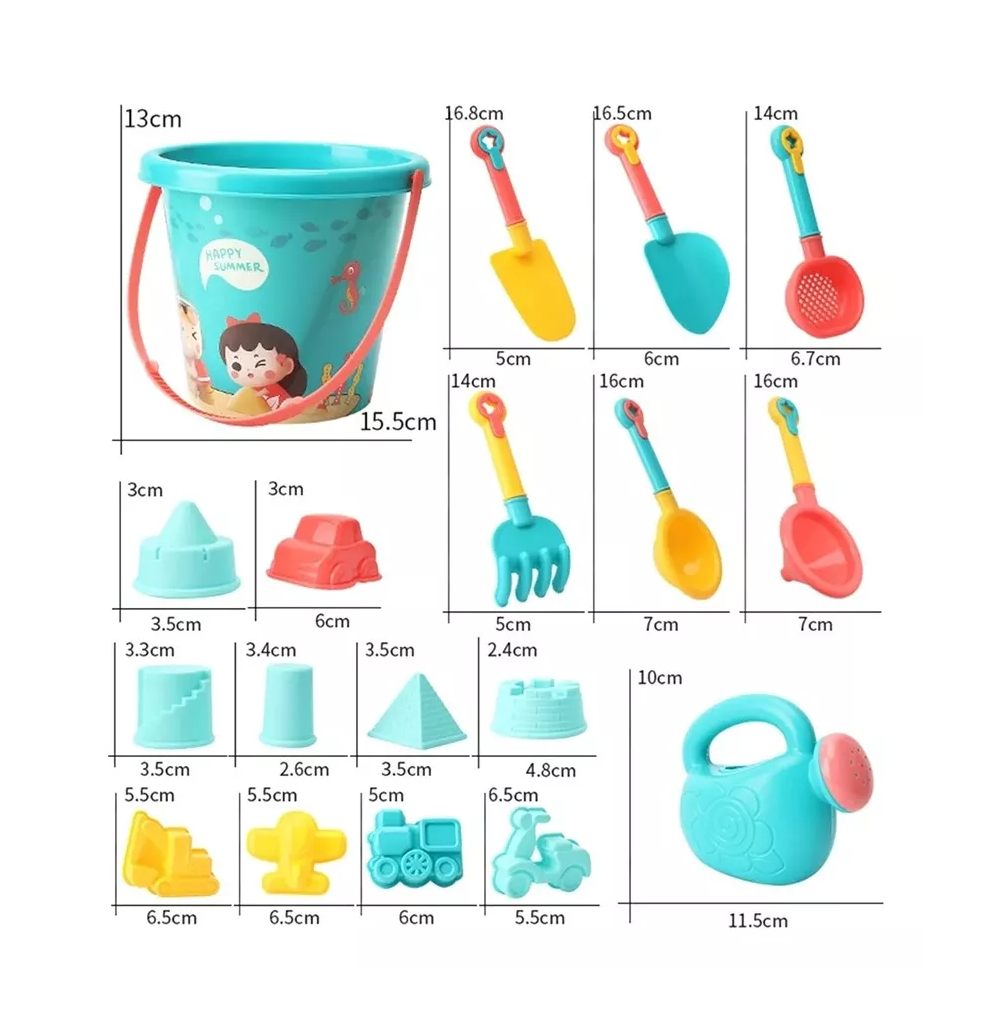 Foto 5 | Palas y Cubeta para Arena y Playa Multicolor para Niños